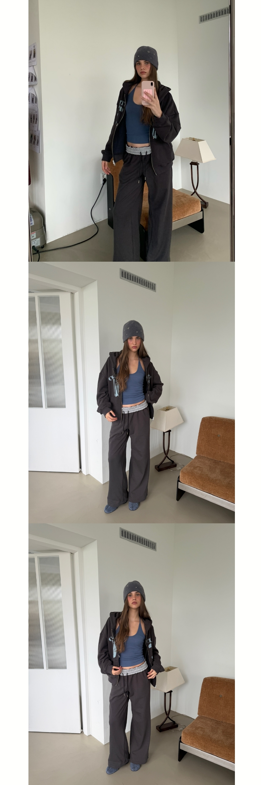 ESSENTIAL FOLD PANTS (CHARCOAL)