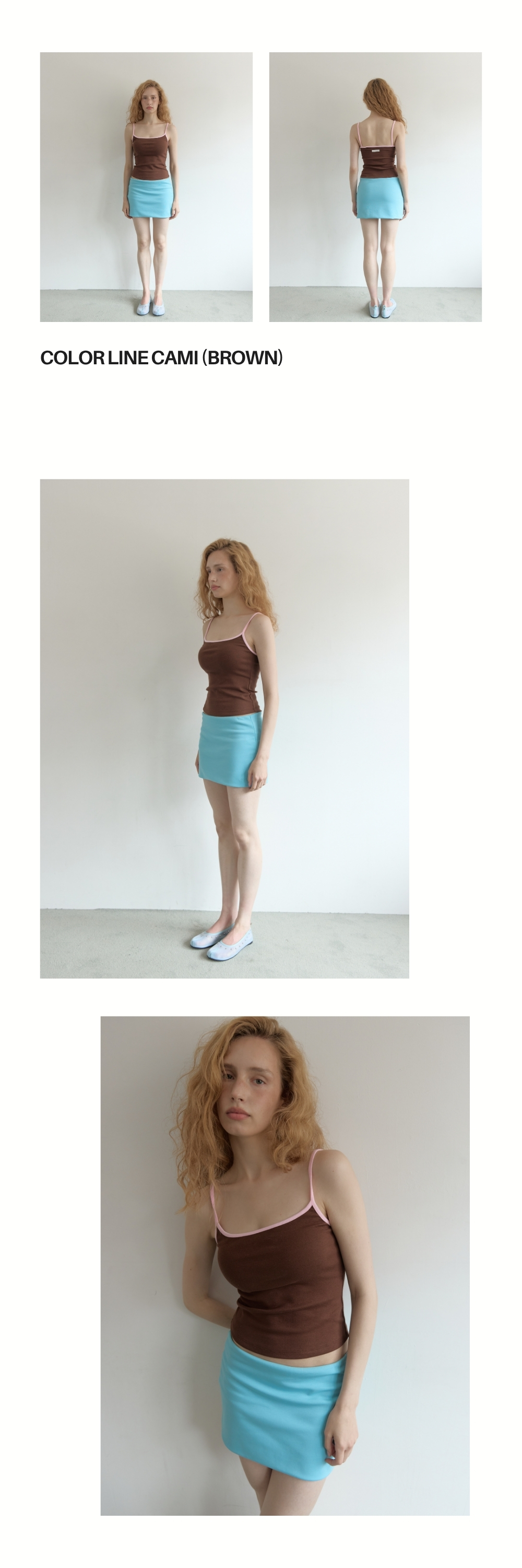 COLOR LINE CAMI (BROWN)