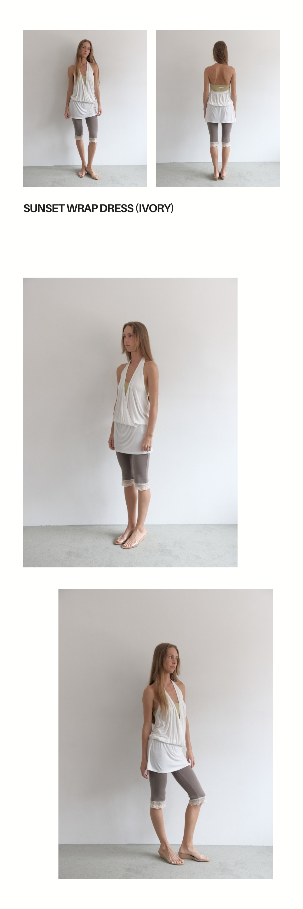 SUNSET WRAP DRESS (IVORY)