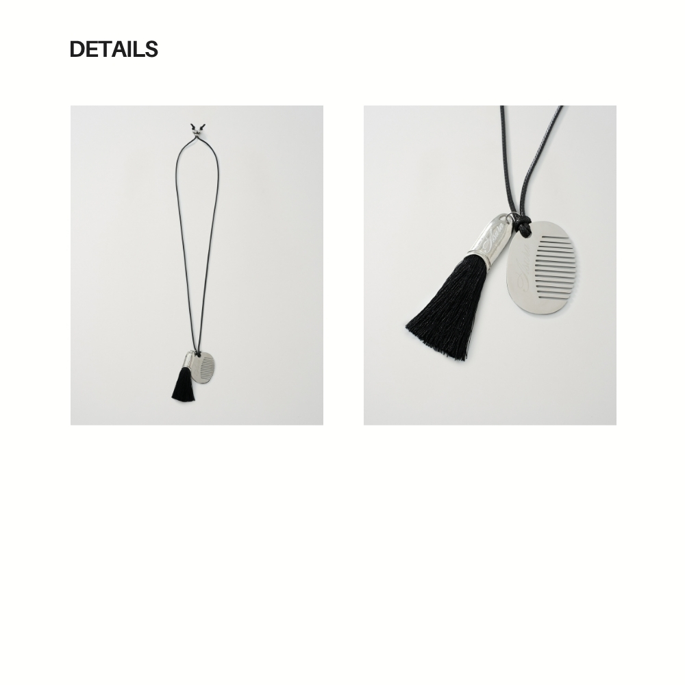 FRINGE COMB NECKLACE (BLACK)