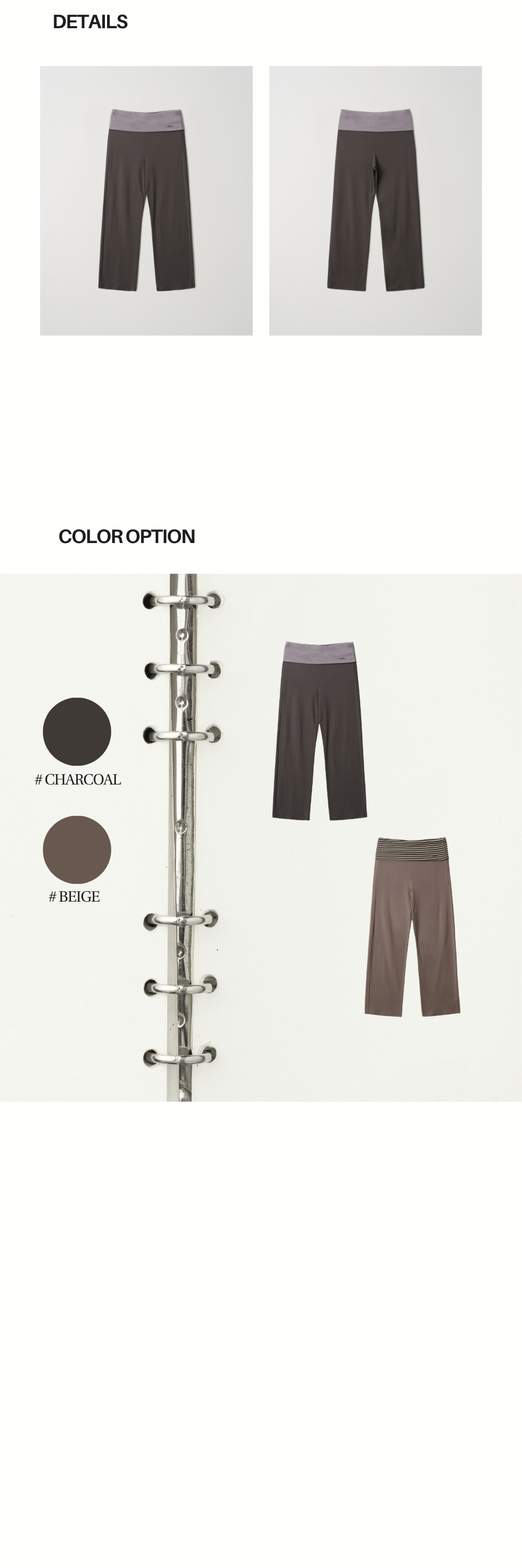 FOLD WIDE PANTS (CHARCOAL)