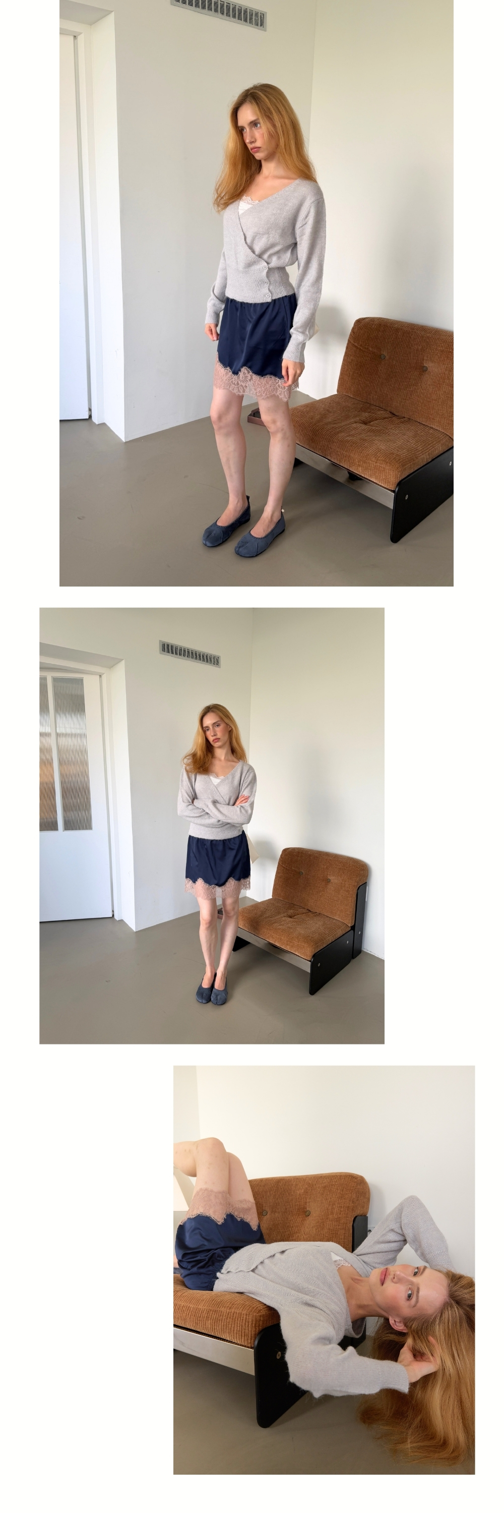 WOOL WRAP KNIT (LIGHT GREY)