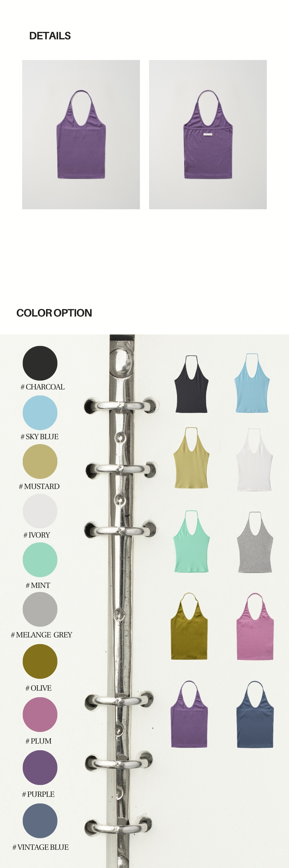 CURVE HALTER SLEEVELESS (PURPLE)