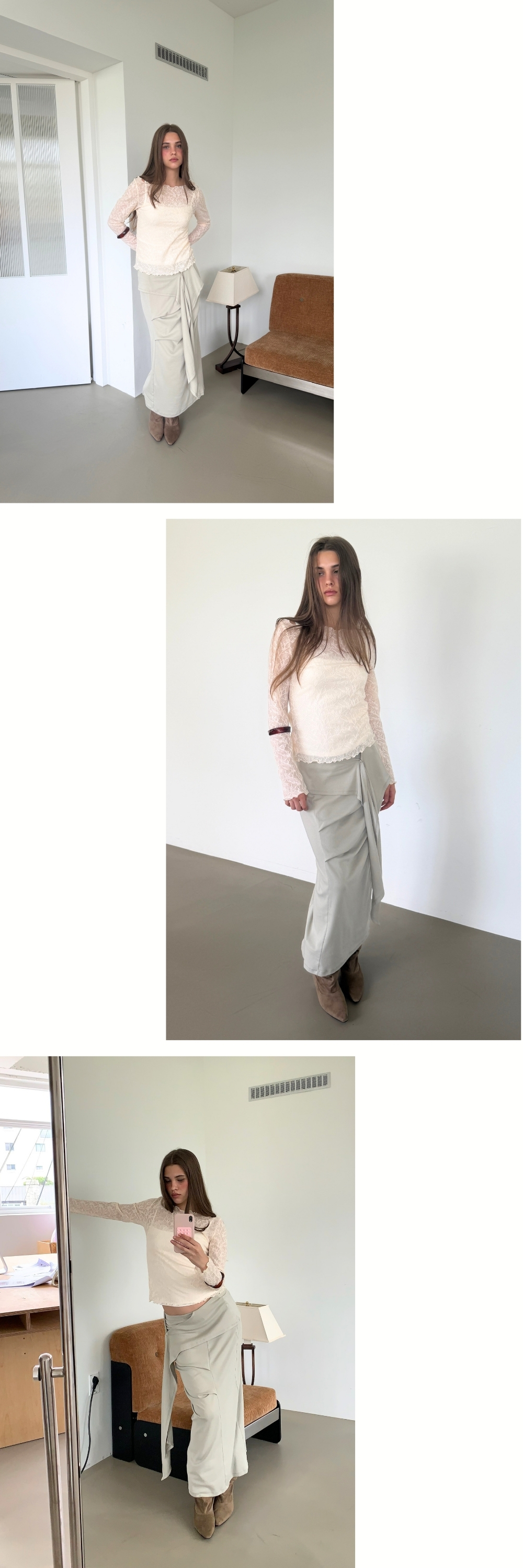 TUK WRAP SKIRT (BEIGE)