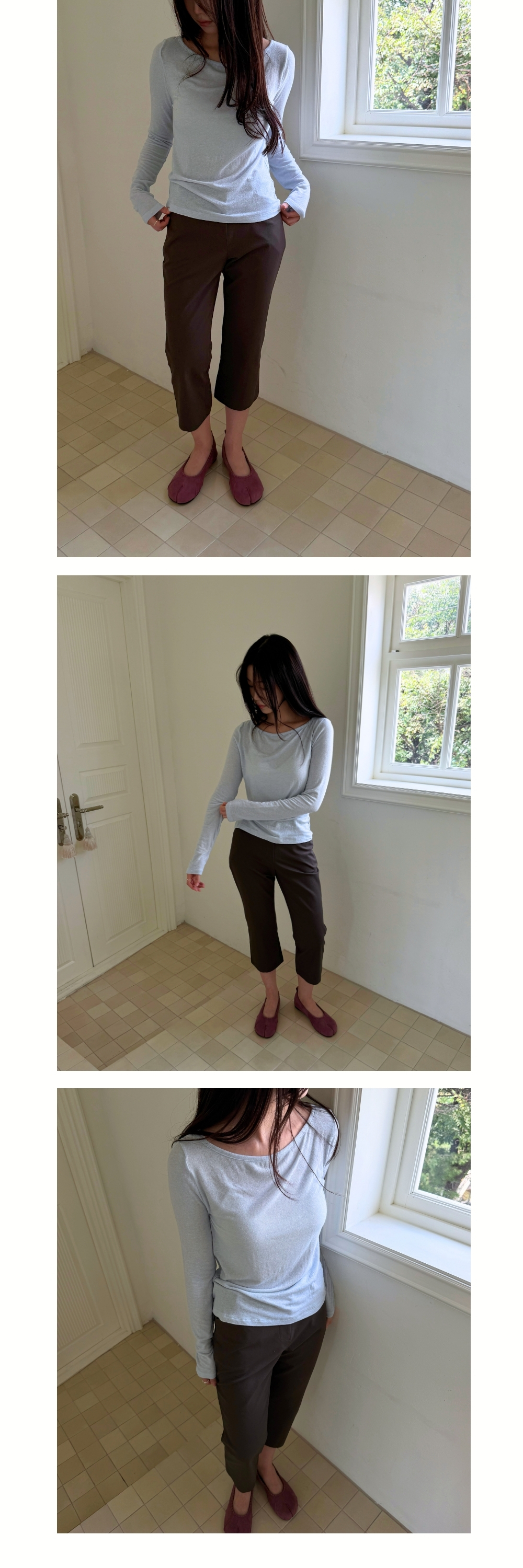BASIC ANGORA BOAT T (SOFT BLUE)