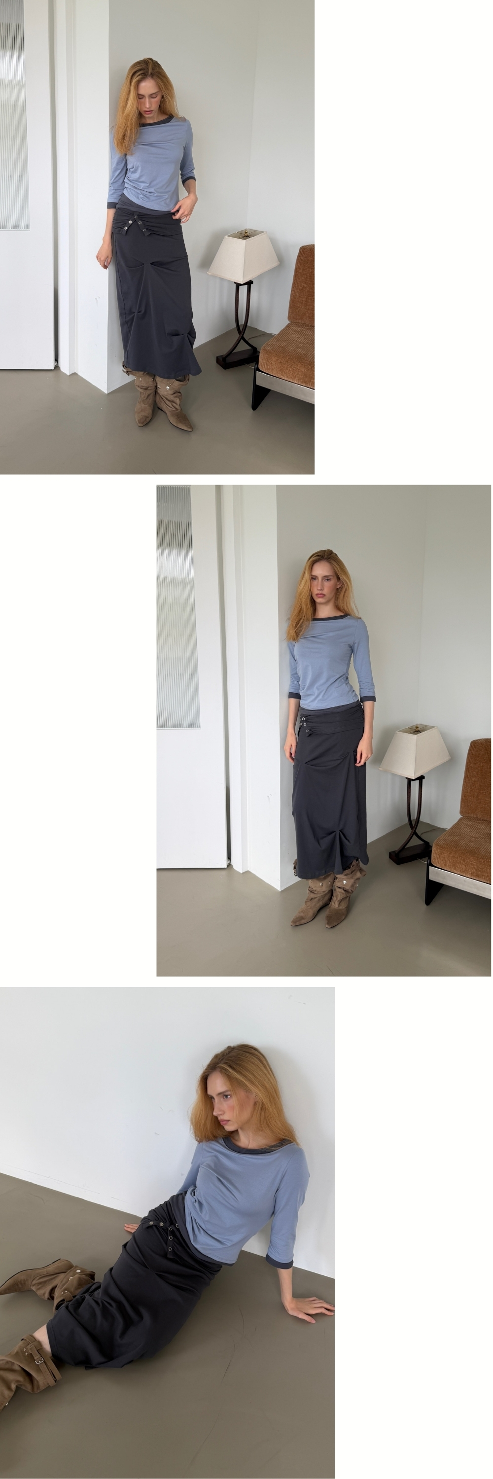 SIDE TUCK T (SOFT BLUE)