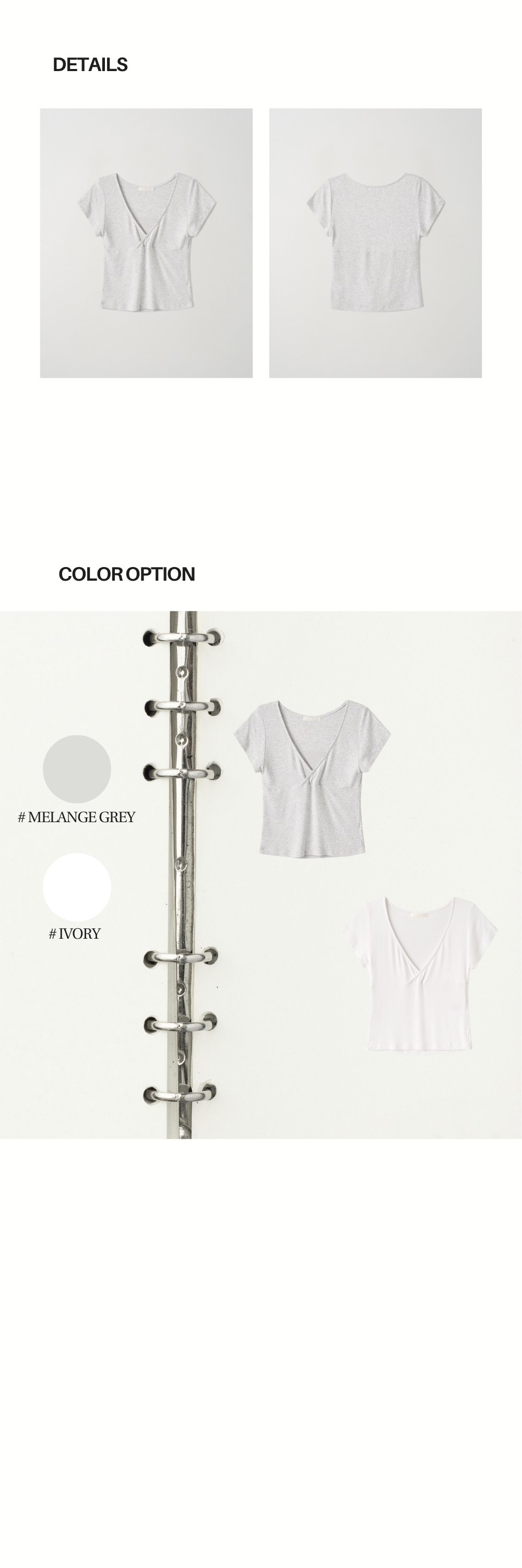 SOLID WRAP T (MELANGE GREY)