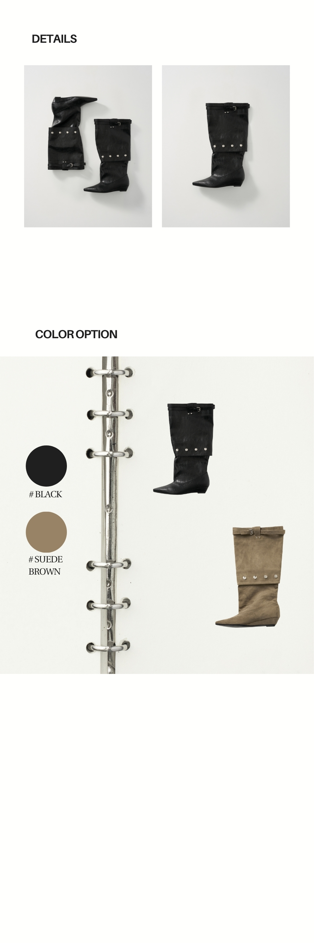 MULTI BUTTON BOOTS (BLACK)