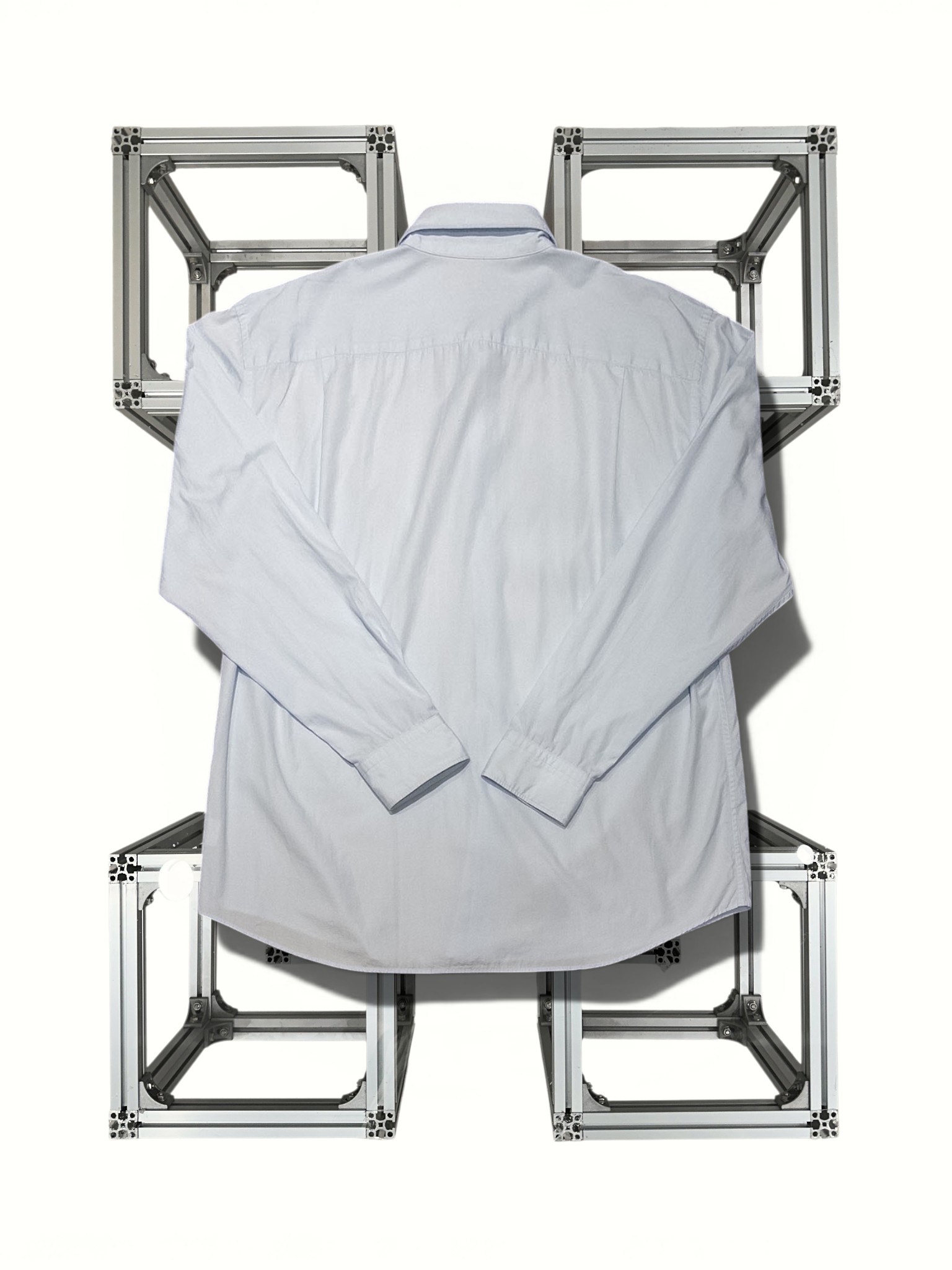 ssey Miyake Men Hidden Button Shirt