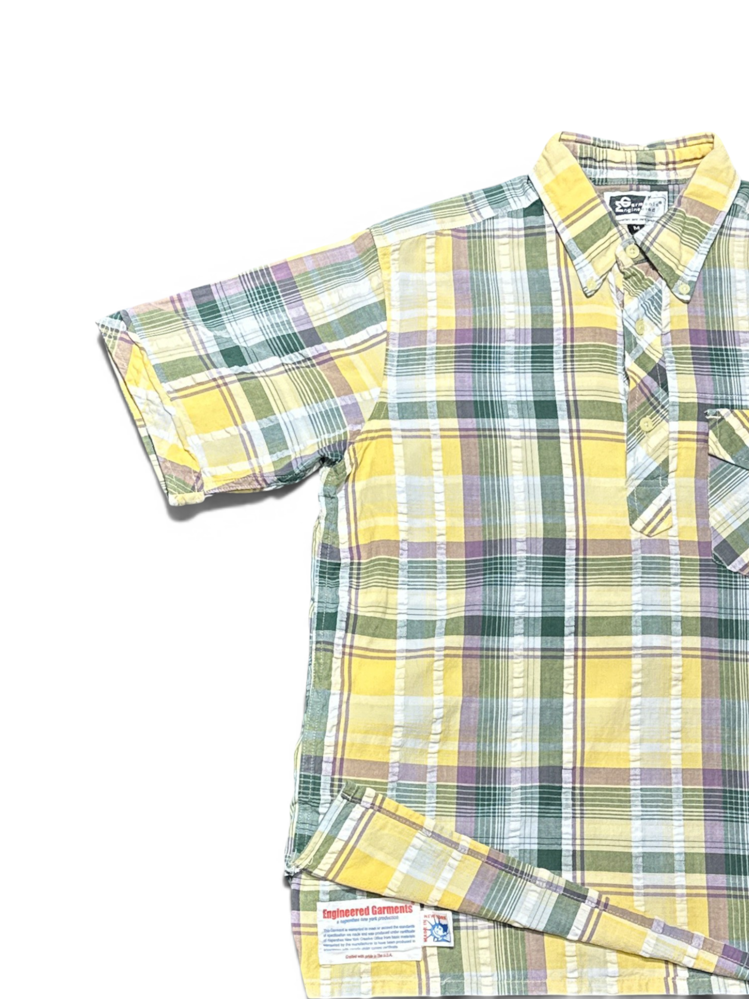 Engineered Garments old label check Shirt (Yellow)