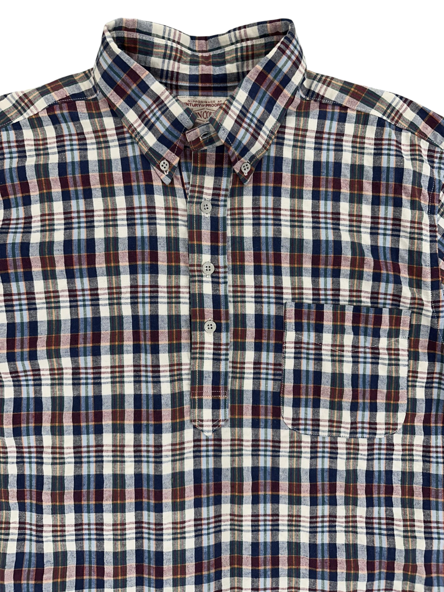BONCOURA Madras Check Anorak Shirt