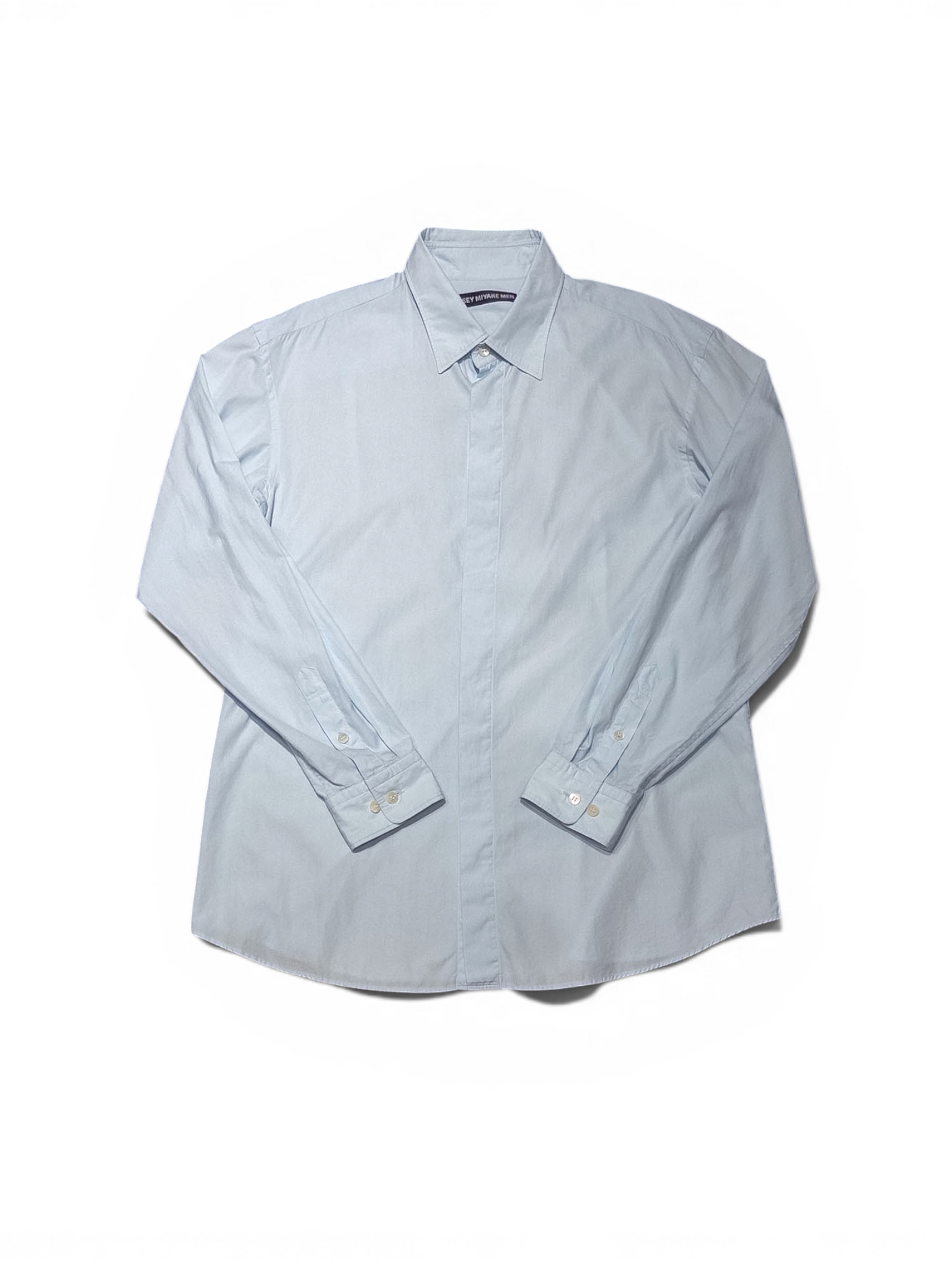 ssey Miyake Men Hidden Button Shirt
