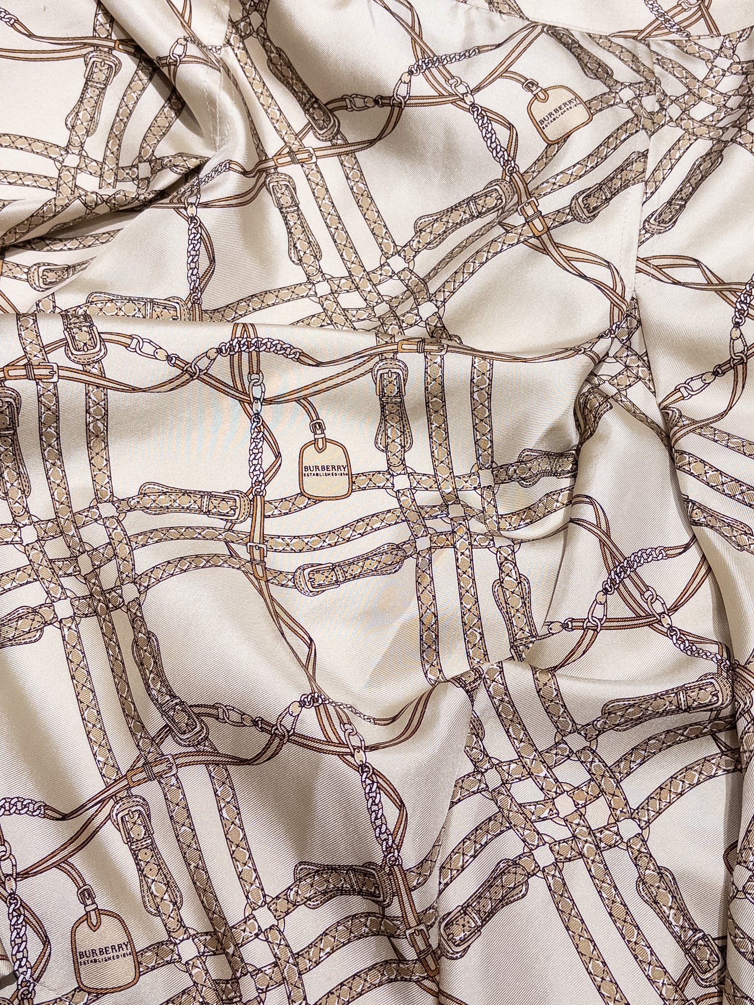 BURBERRY 00’s silk 100% skirt