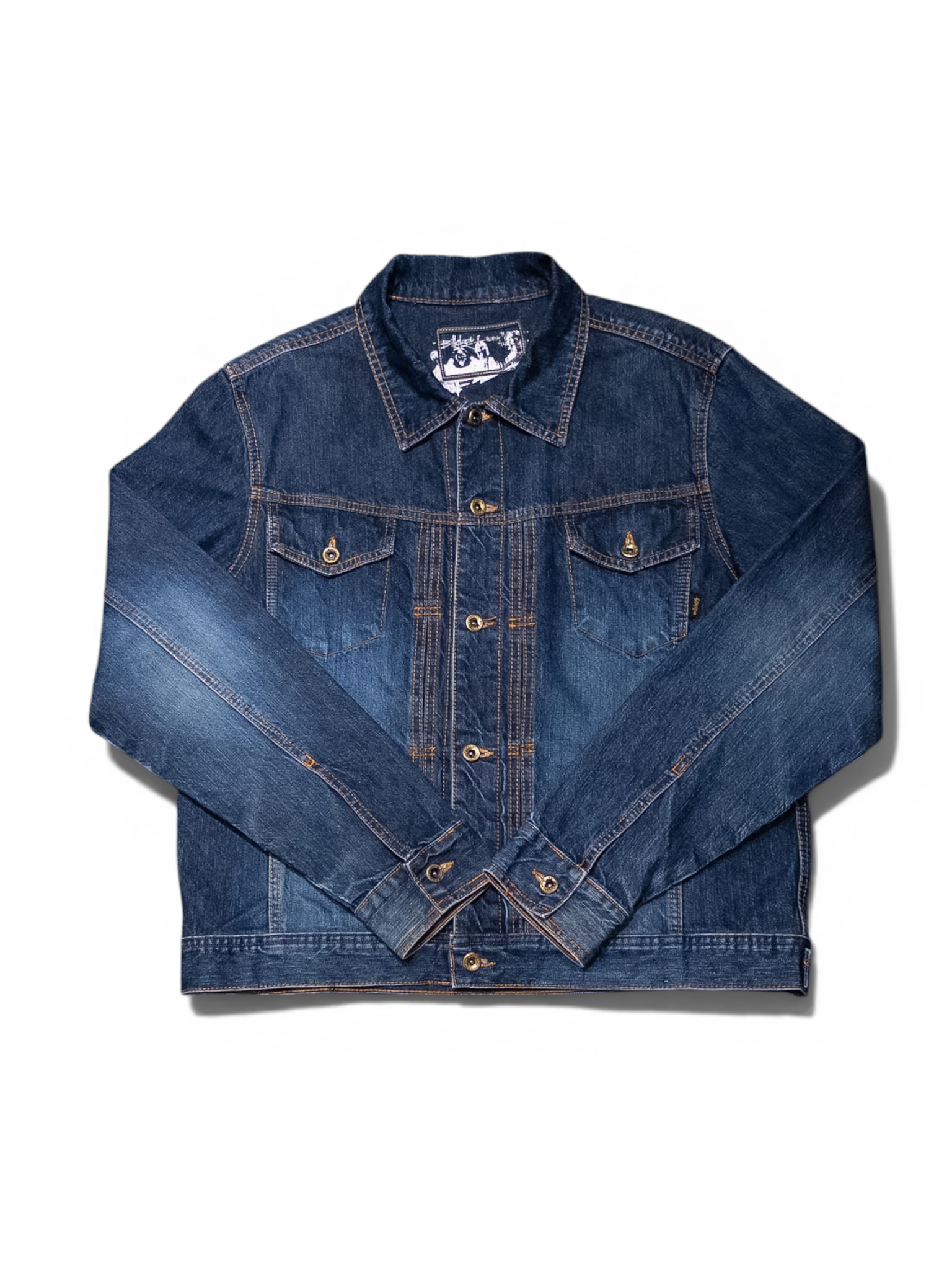 Billabong 90s vintage denim dark wash trucker made in U.S.A