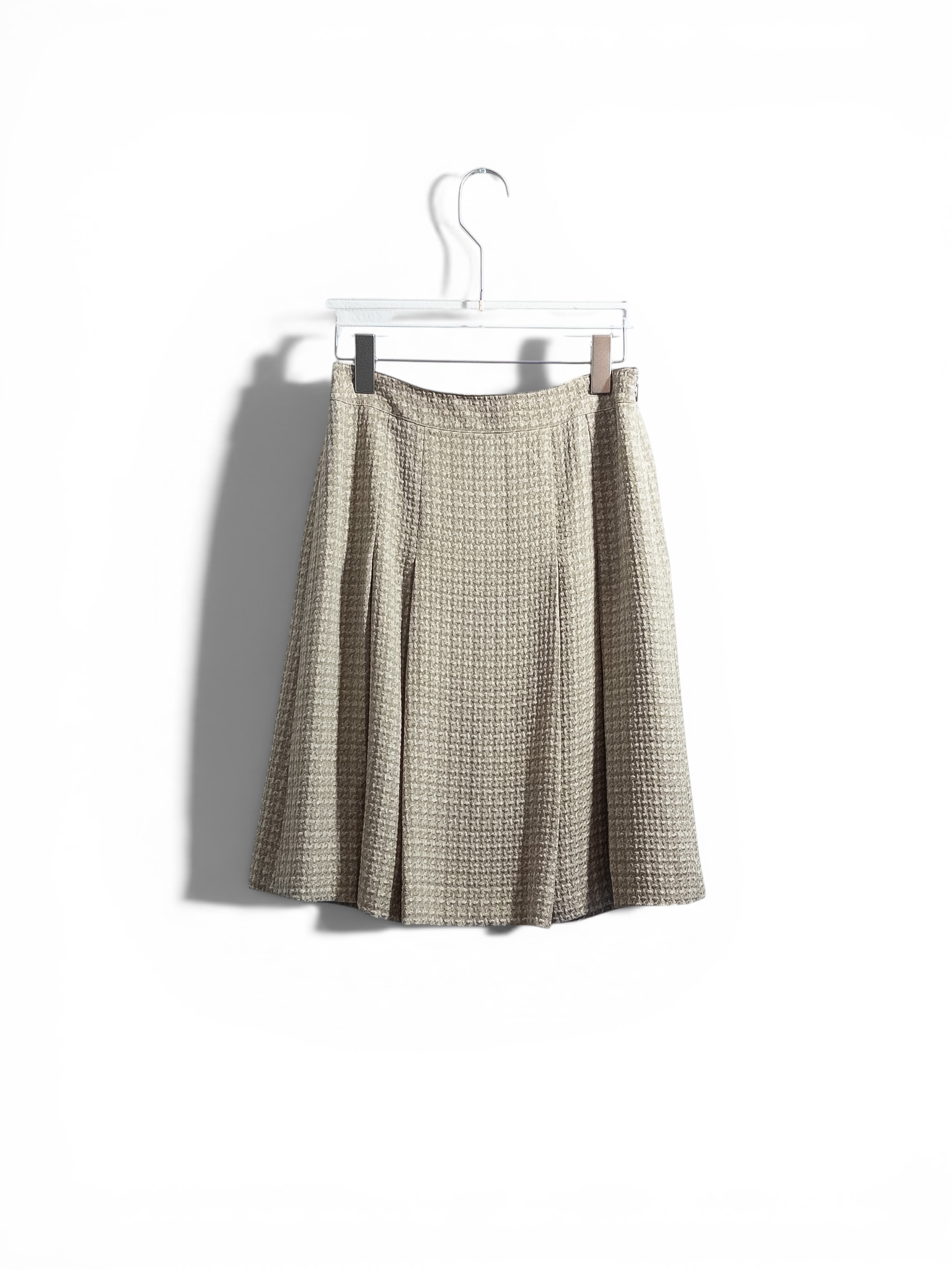 BURBERRY 00’s Hound’s Tooth check 100% silk skirt