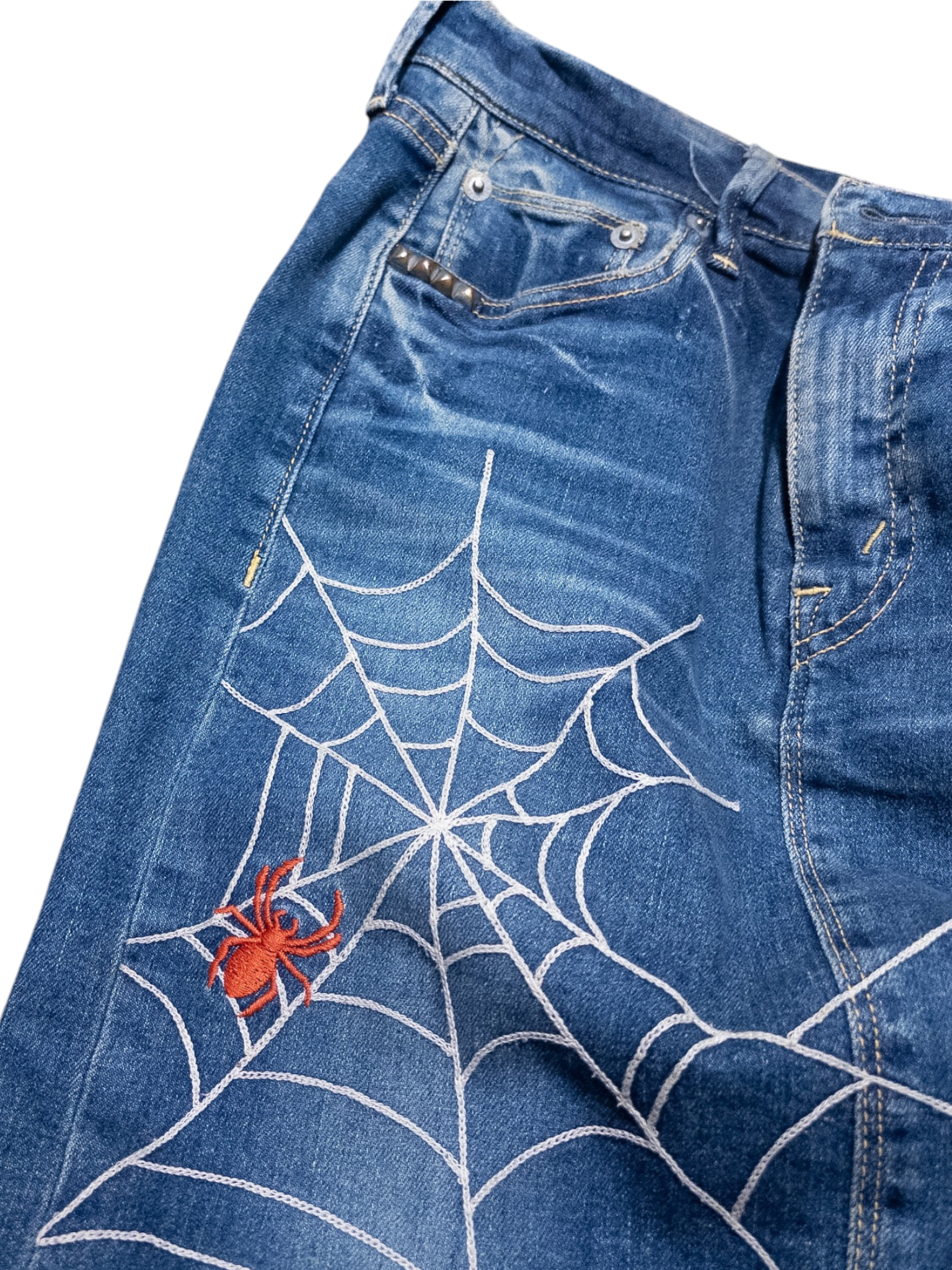 Hysteric Glamour Spider’s Web Denim Skirt