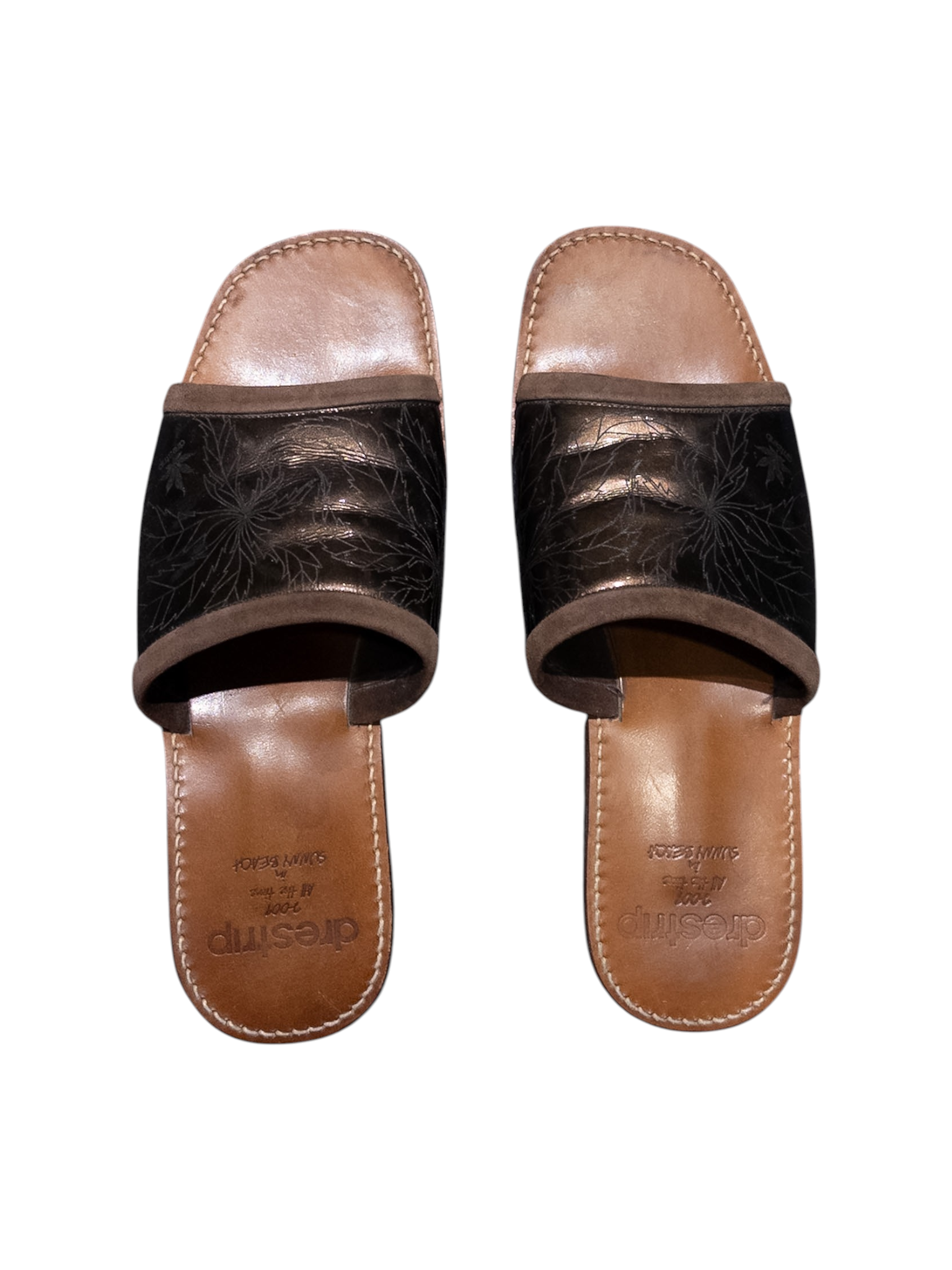 drestrip Sunny Beach Leather Slides 275