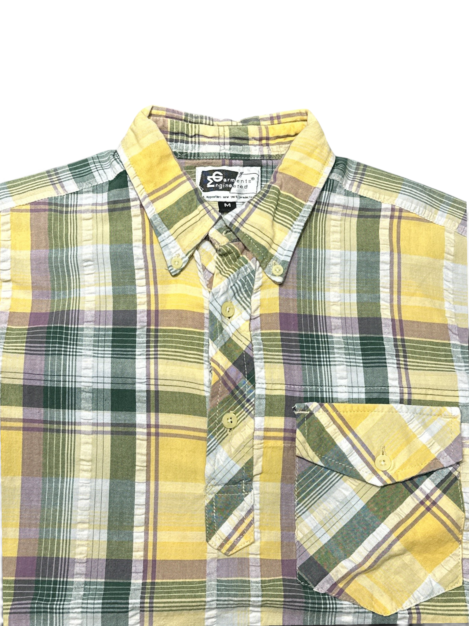Engineered Garments old label check Shirt (Yellow)