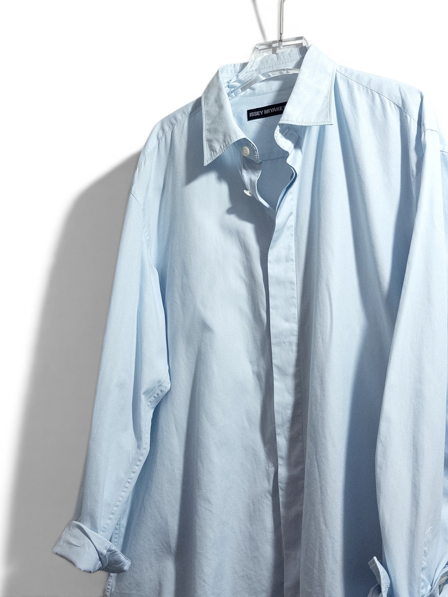 ssey Miyake Men Hidden Button Shirt