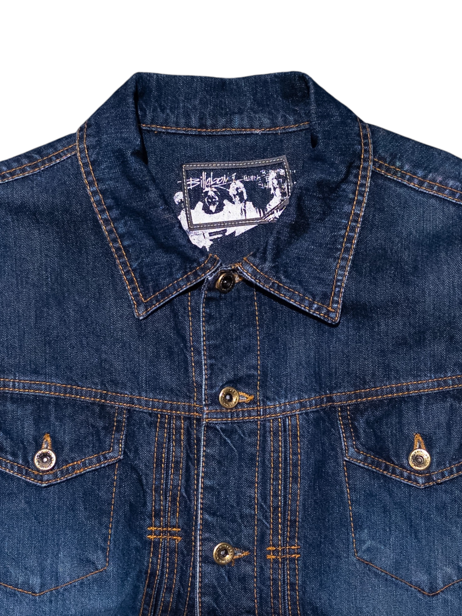 Billabong 90s vintage denim dark wash trucker made in U.S.A