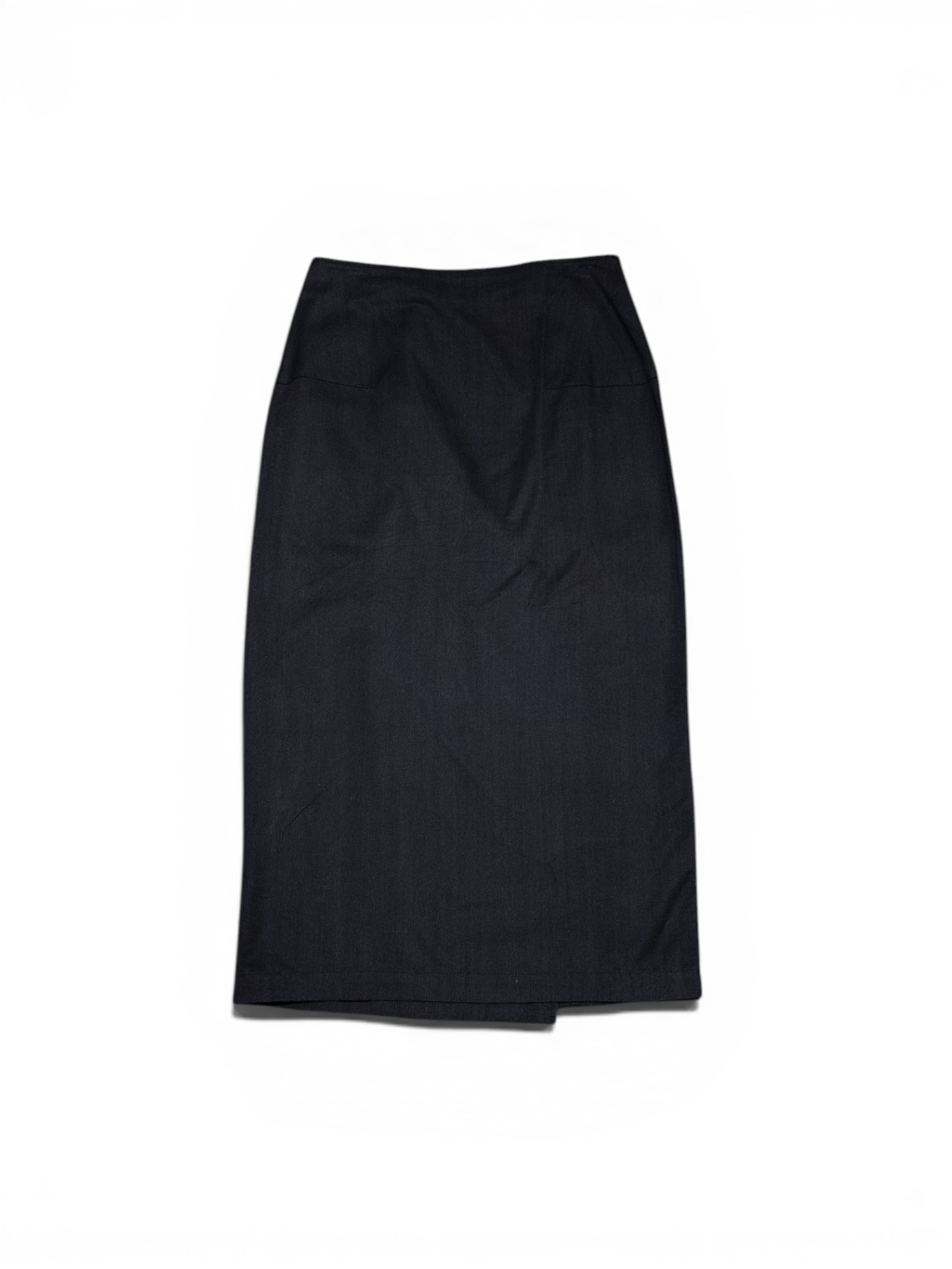 Y’s cotton Double Button Skirt - black