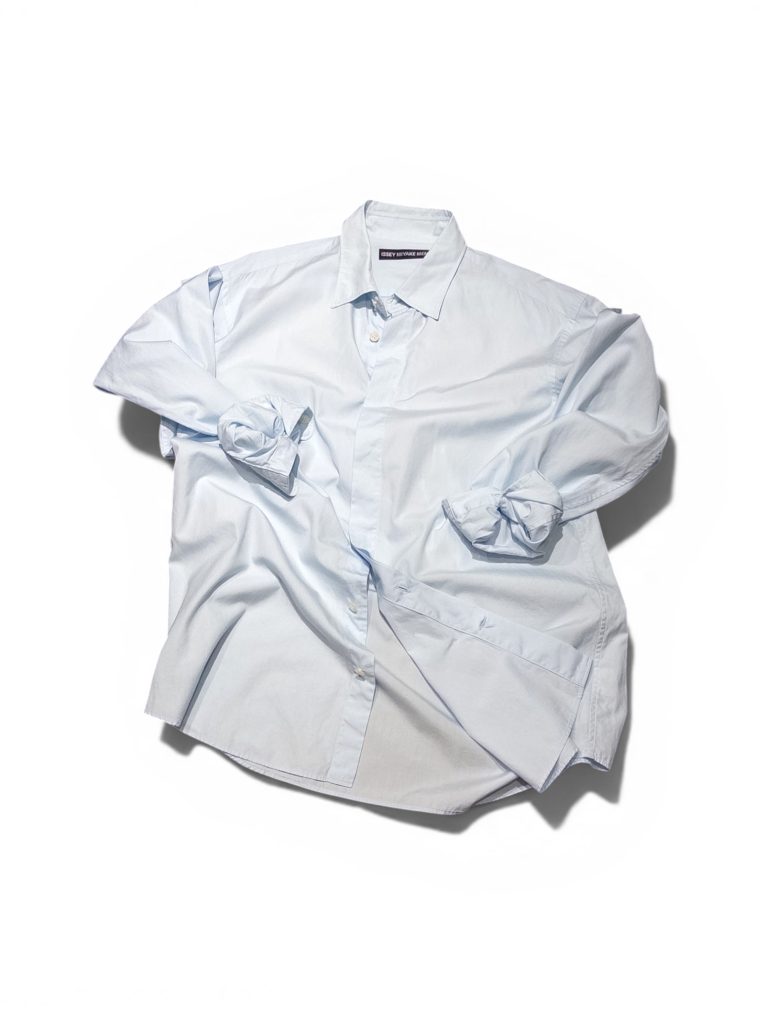 ssey Miyake Men Hidden Button Shirt