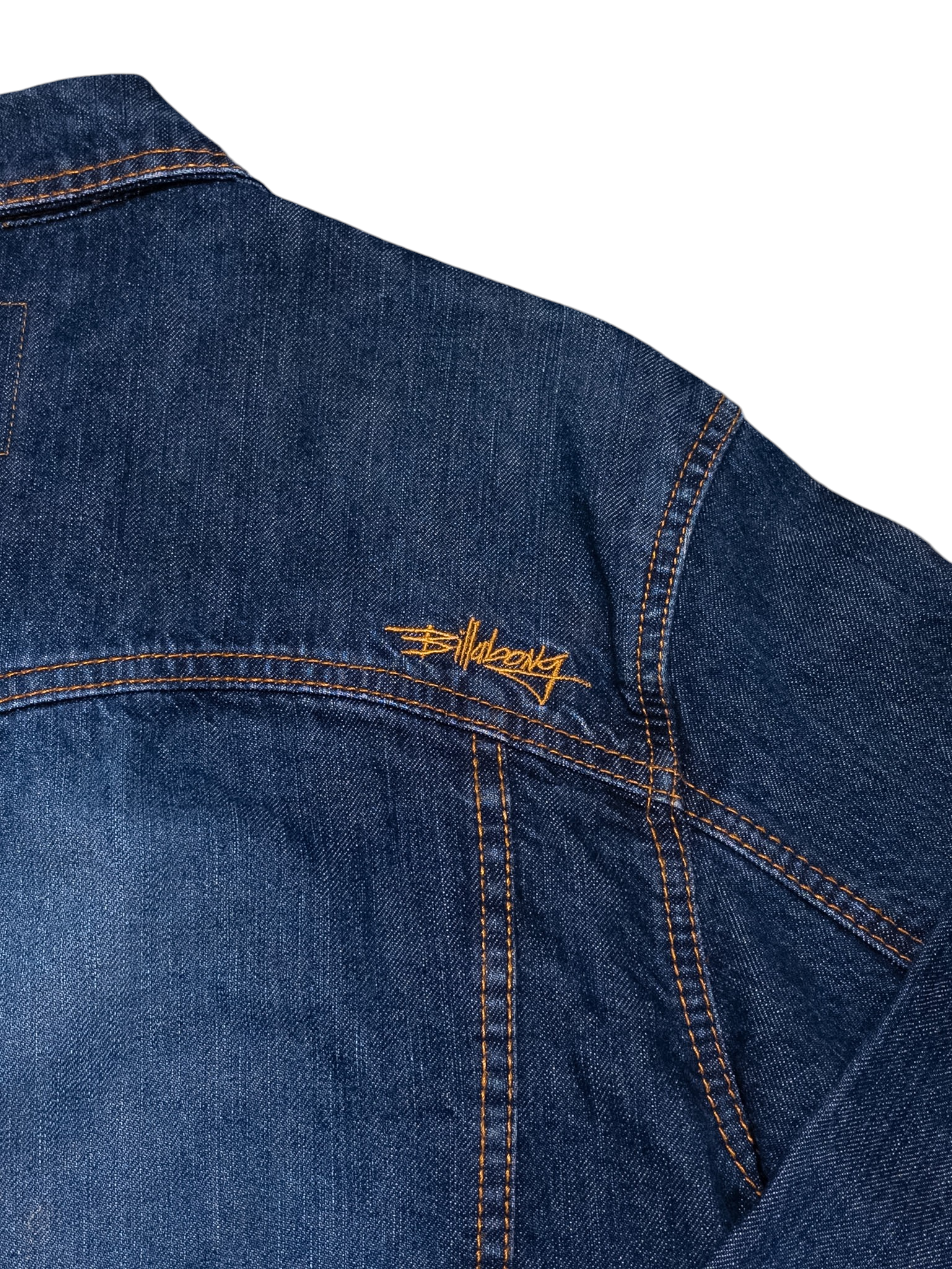 Billabong 90s vintage denim dark wash trucker made in U.S.A