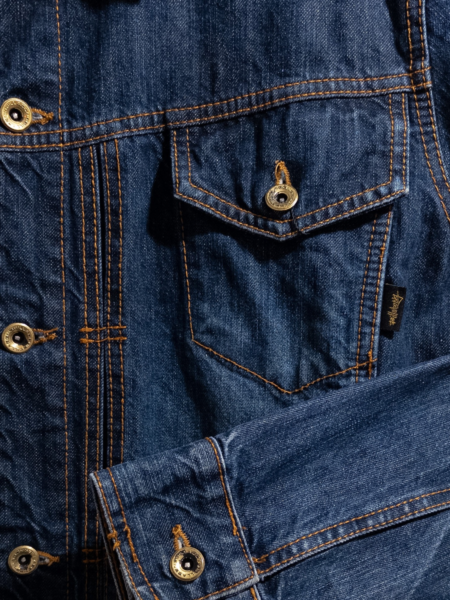 Billabong 90s vintage denim dark wash trucker made in U.S.A