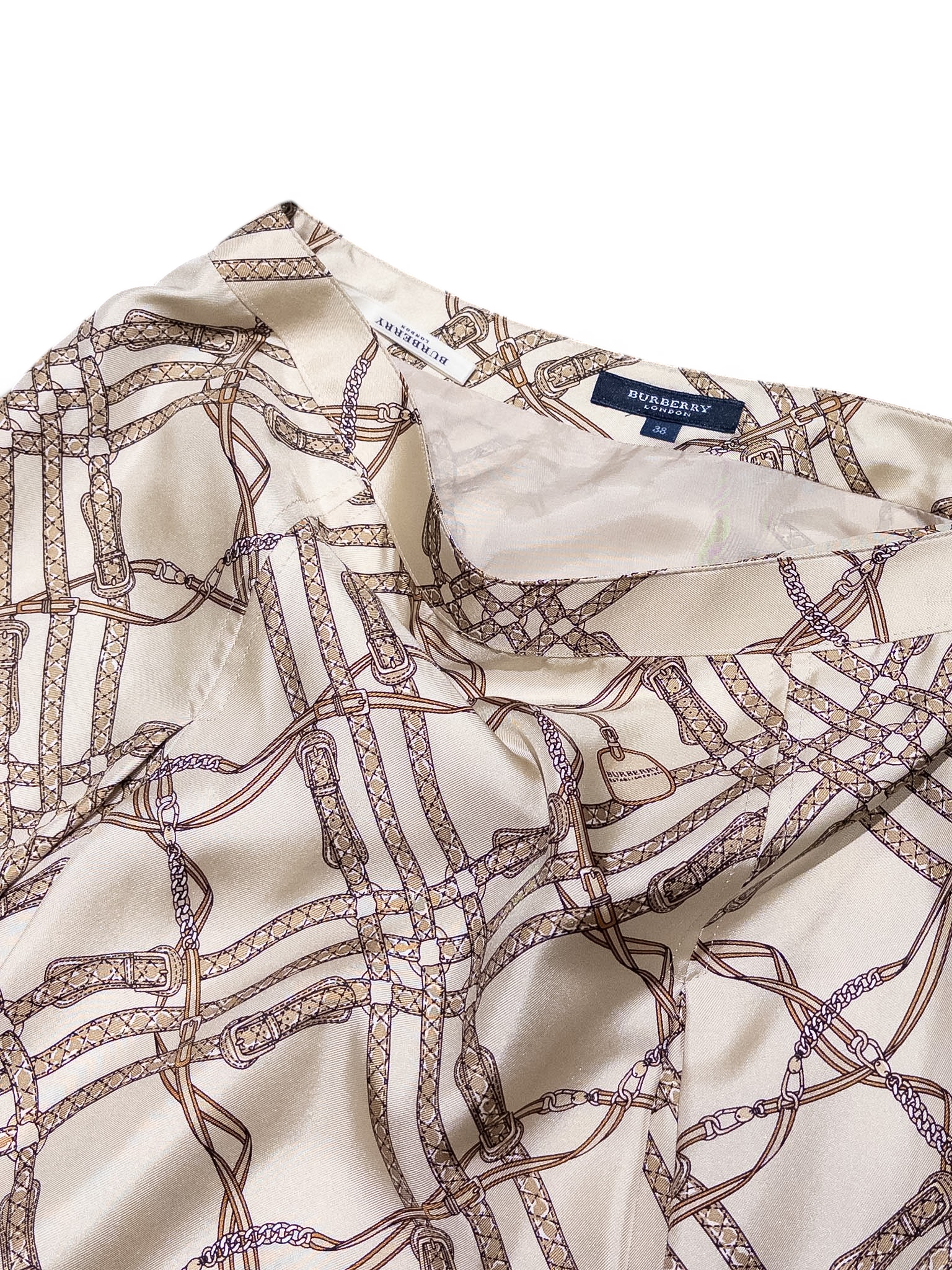 BURBERRY 00’s silk 100% skirt
