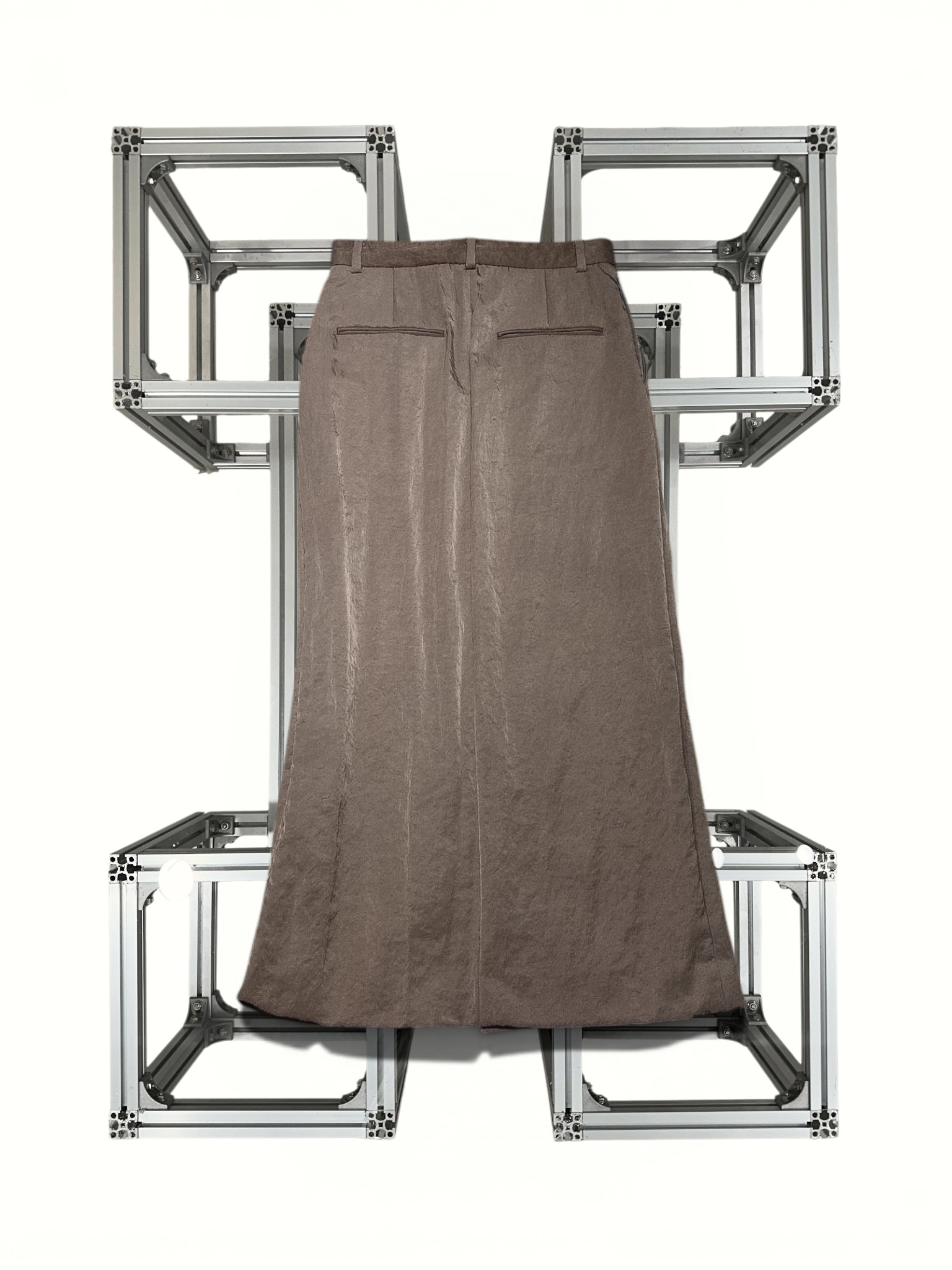 ATON straight skirt Brown