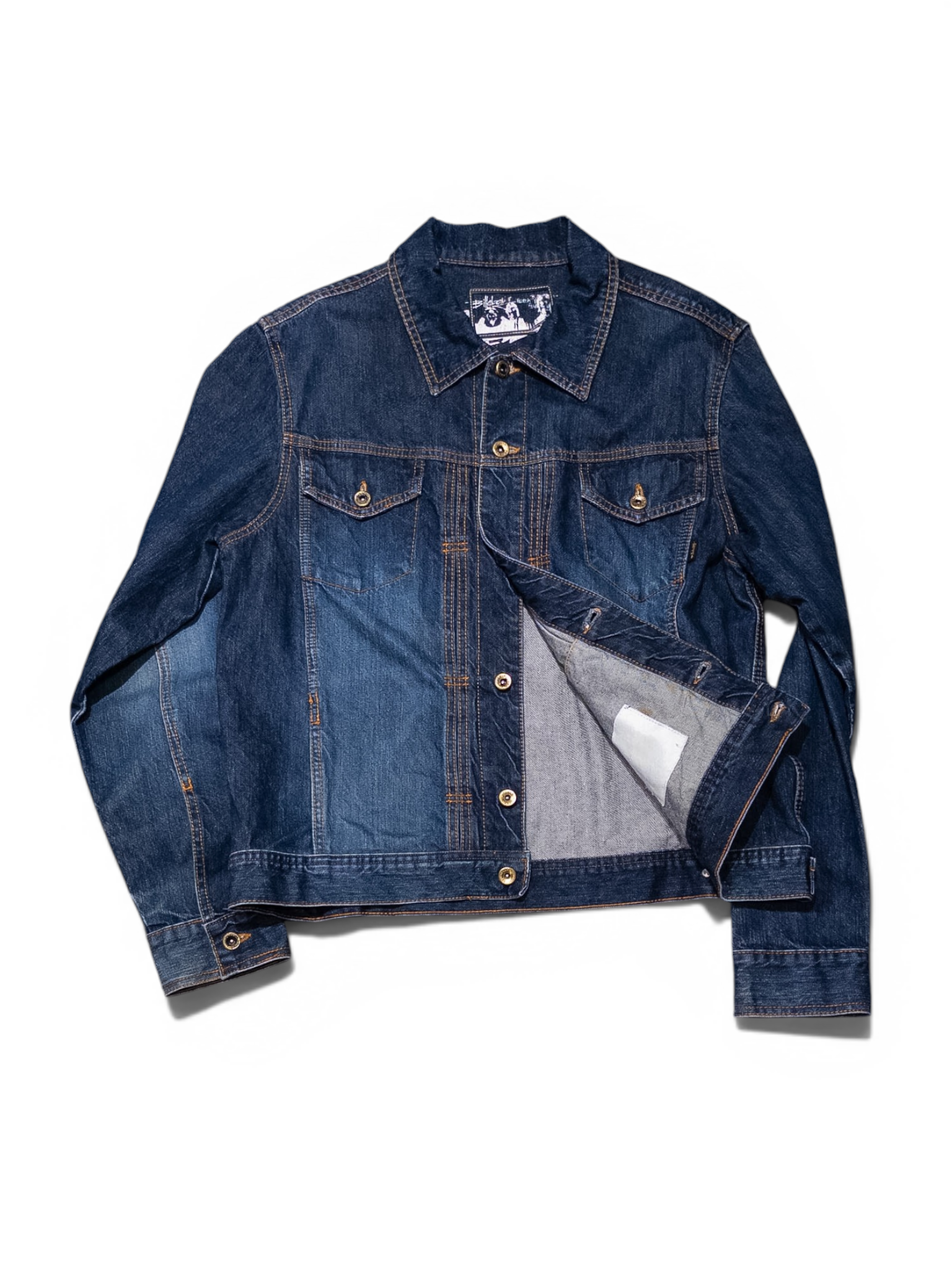 Billabong 90s vintage denim dark wash trucker made in U.S.A