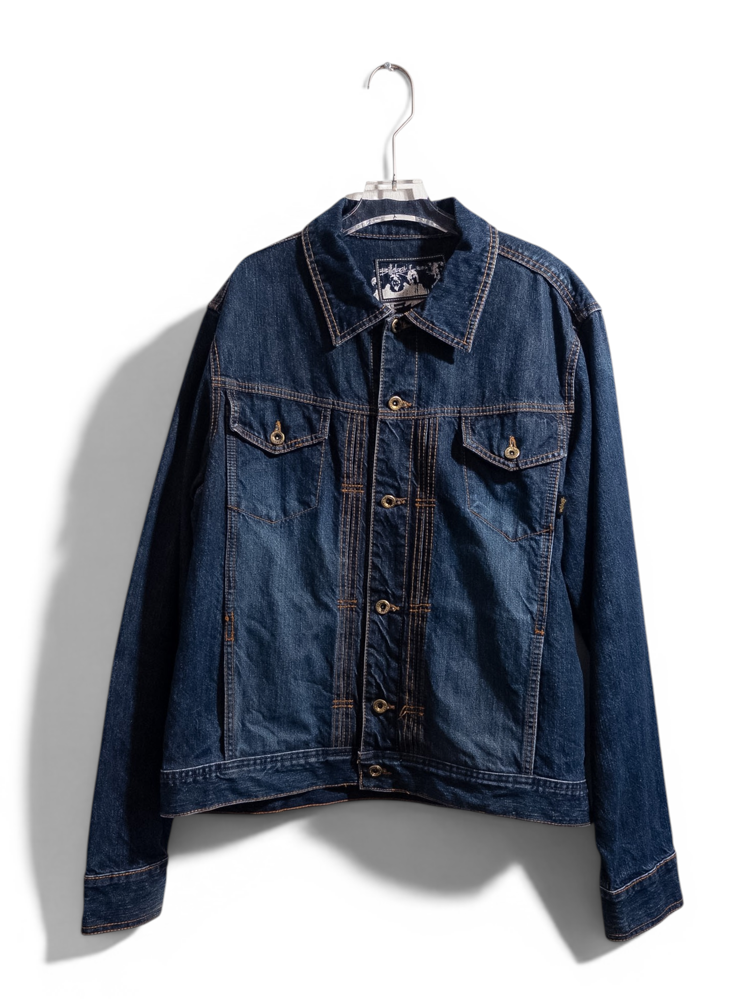 Billabong 90s vintage denim dark wash trucker made in U.S.A