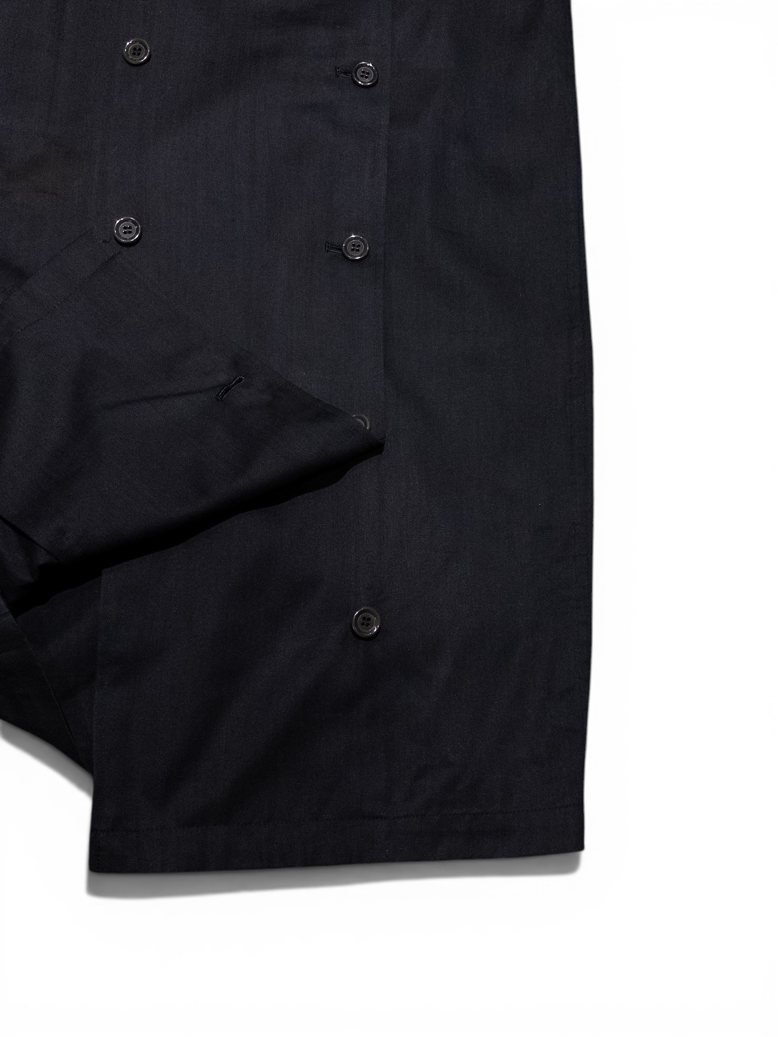 Y’s cotton Double Button Skirt - black