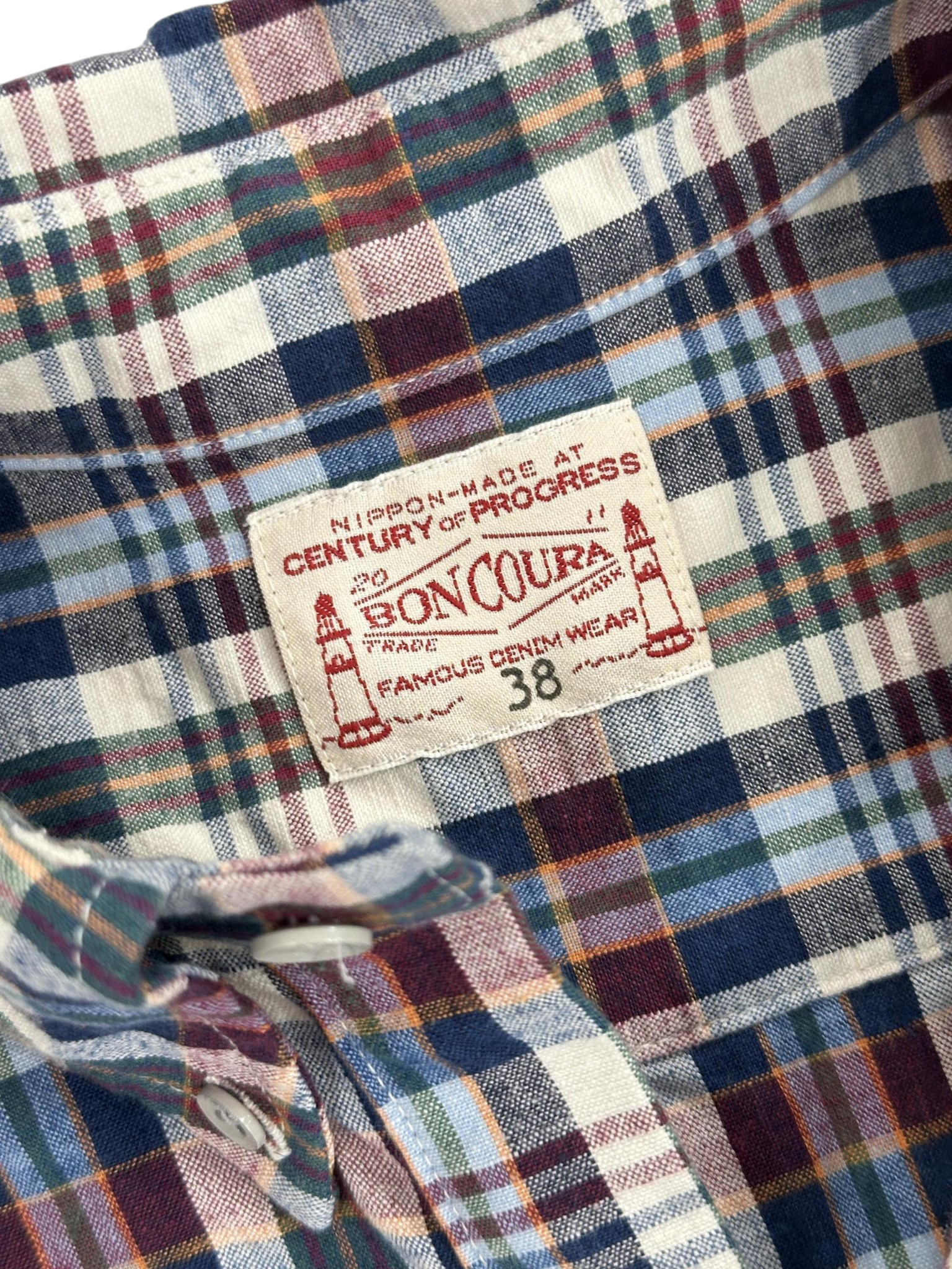 BONCOURA Madras Check Anorak Shirt