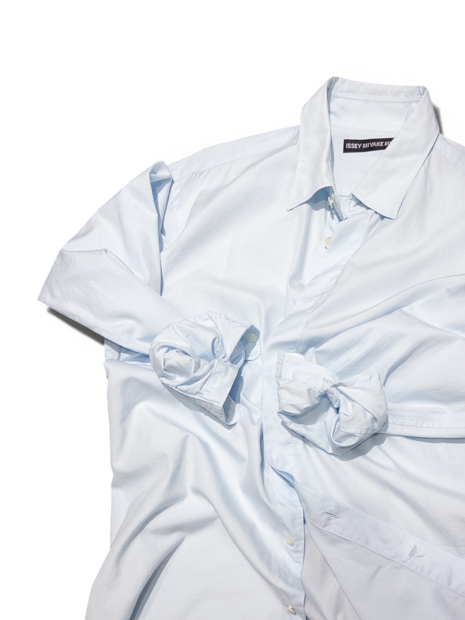 ssey Miyake Men Hidden Button Shirt