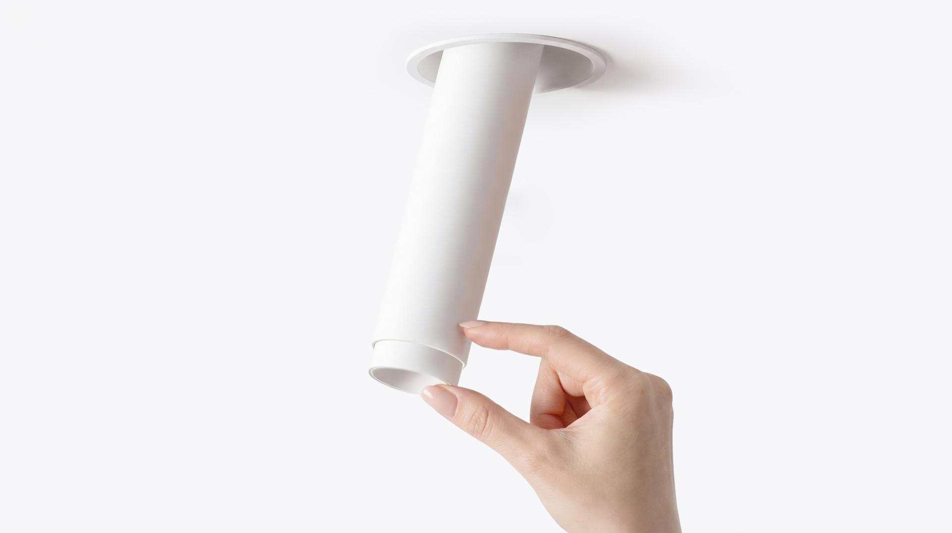 봉 163mm 롱바디 노출 실린더 매입등 V5 COB 천장에서 길게 내려오는 존재감 있는 인테리어 조명 렛츠