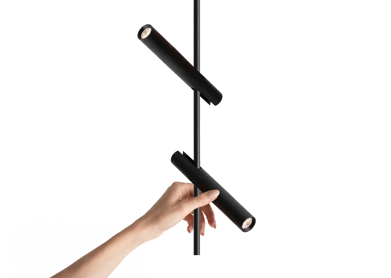 원통형 식탁등 LED V9 Pro COB 직부 펜던트 봉2개 더블암 실린더 1180mm 각도조절 3000K 15W KS인증 렛츠조명