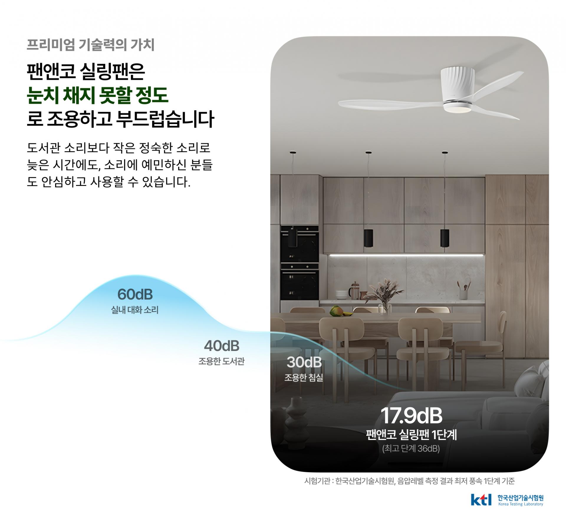 팬앤코 실링팬 원목 날개 소재 본사 품질관리 클로즈업 인테리어