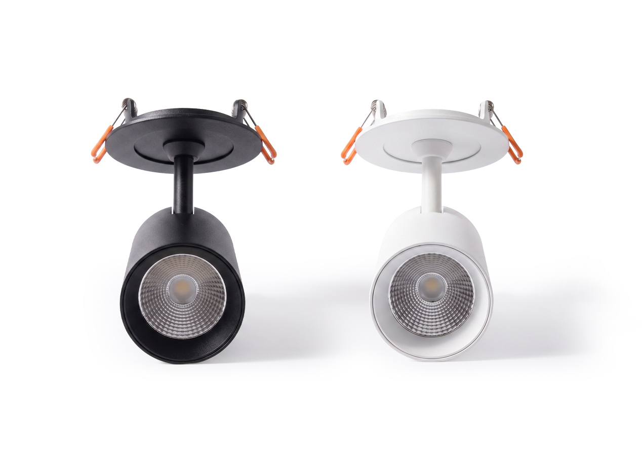 반매입 스포트 LED V7 COB 다운라이트 봉128mm 90도 각도조절 후렌치95mm 3000K 4000K 5700K KS인증 렛츠조명