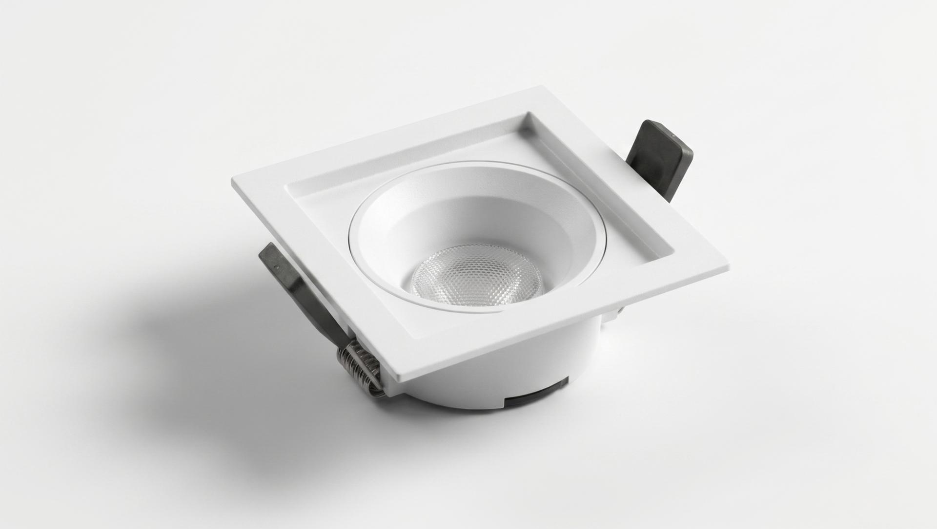 LED 유럽형 SQ1 사각 다운라이트 스펙 97x97mm 두께 40mm 7W 타공 77x77mm 4000K 주백색 렛츠