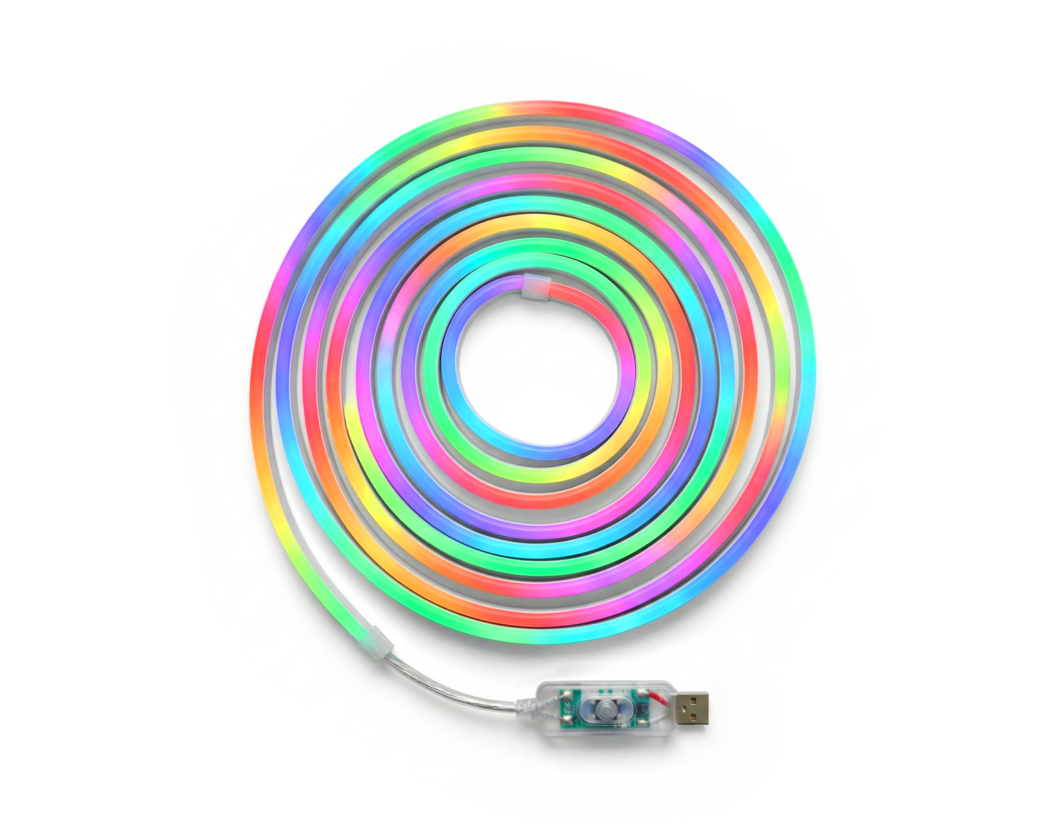 렛츠조명 LED 네온 RGB 스트립바 5M USB 연결형 스마트 간접등 인테리어