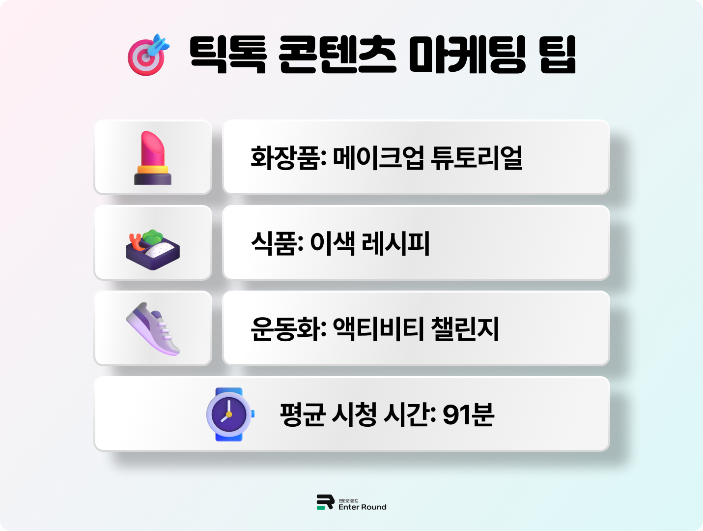 동영상 콘텐츠 기잔 틱톡샵 마케팅 전략 