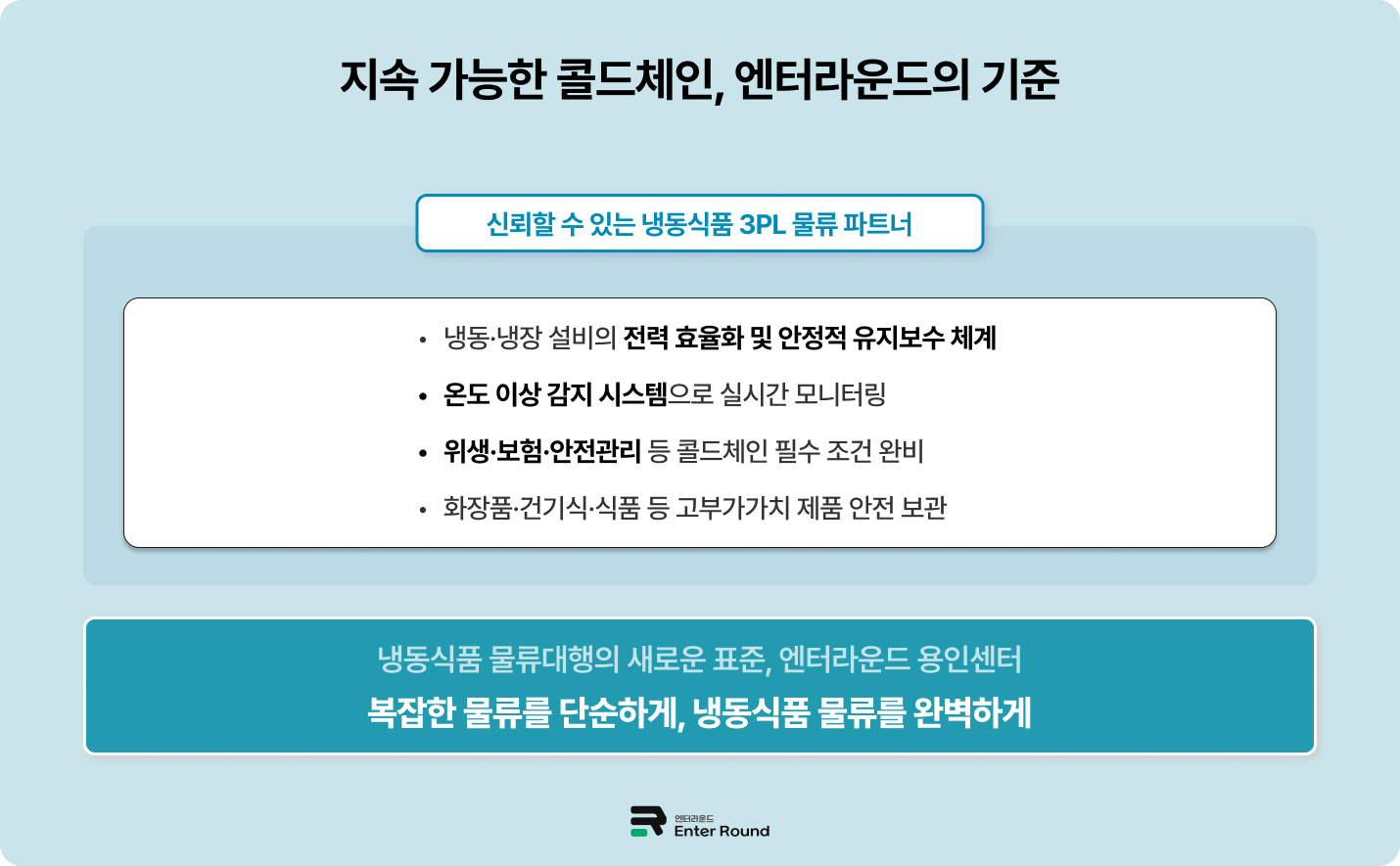 엔터라운드 용인센터 _ 냉동식품 물류대행에 특화된 통합 콜드체인 물류 거점 (ft. 냉동식품/음료/화장품 배송) 