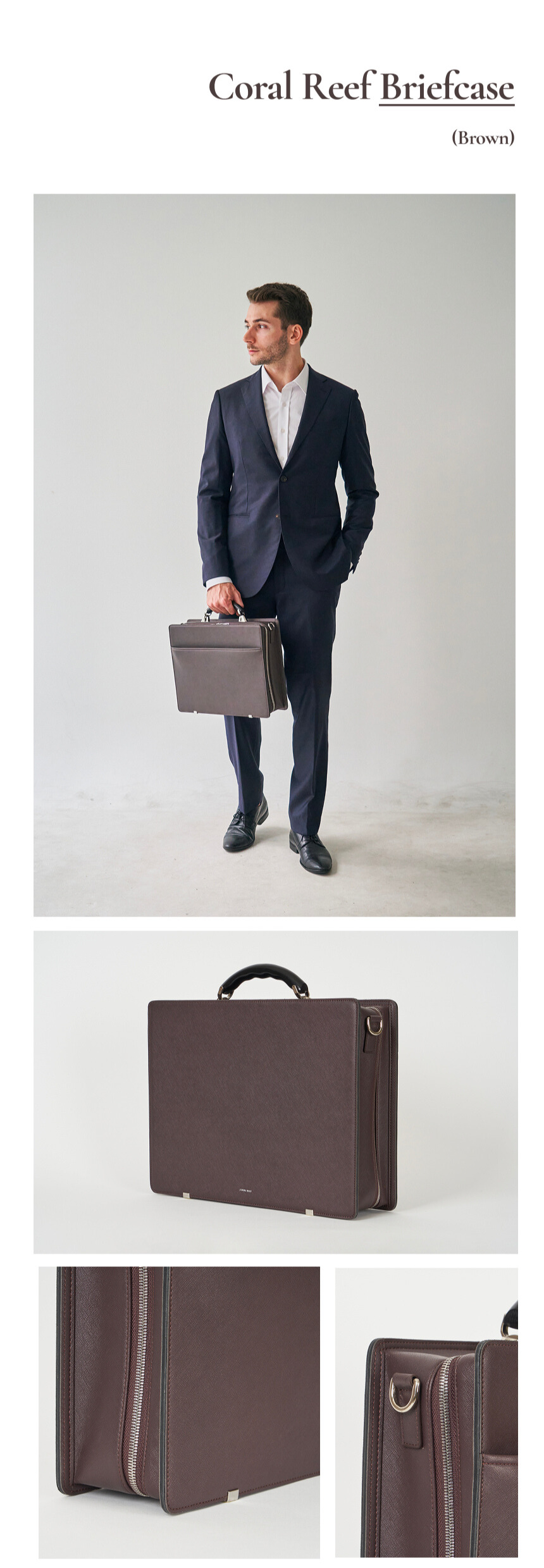 Coralreef Vaquita Briefcase (Matte Brown)