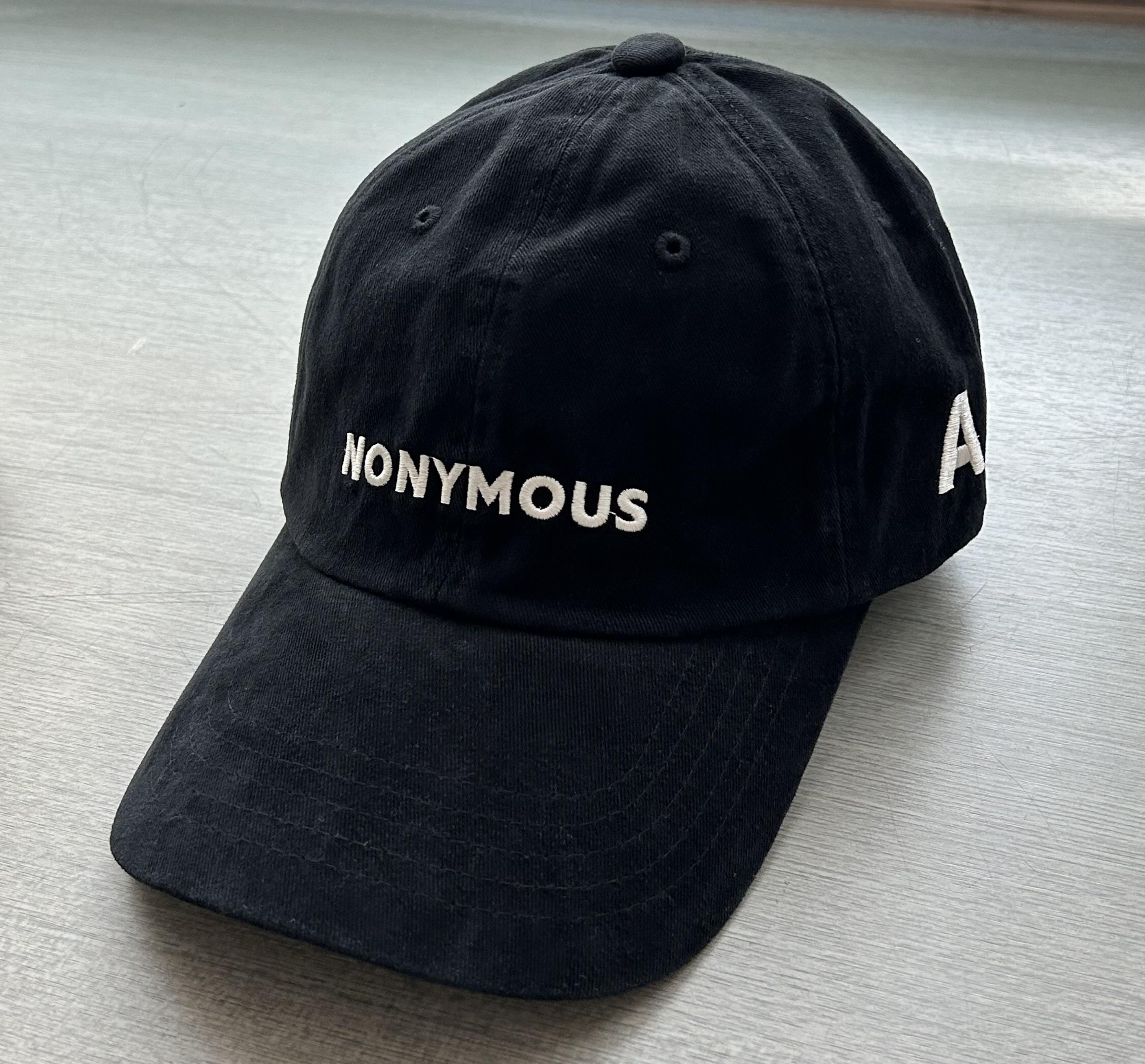 NONYMOUS AA NEW ICONIC PEACHED CAP - BLACK (ABNHBC0040BK) : NONYMOUSAA