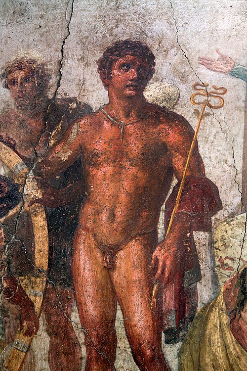 Casa_dei_vettii,_vestibolo,_oechus_affrescato_sul_peristilio,_issione_legato_alla_ruota_da_vulcano_alla_presenza_di_giunone_02.jpg