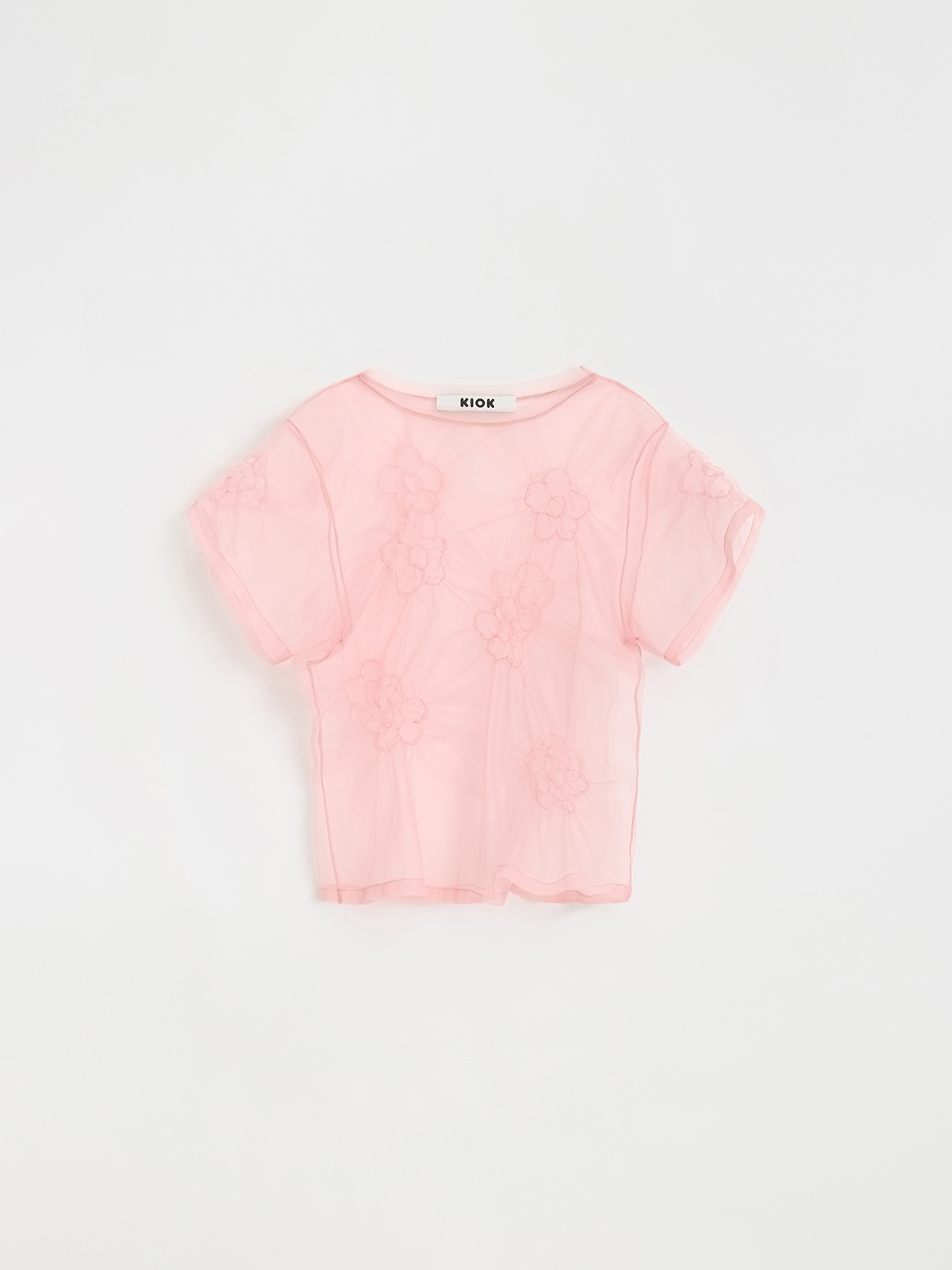 [5/22 예약배송] FLOWER EMBROIDERY TULLE T-SHIRT_SOFT PINK
