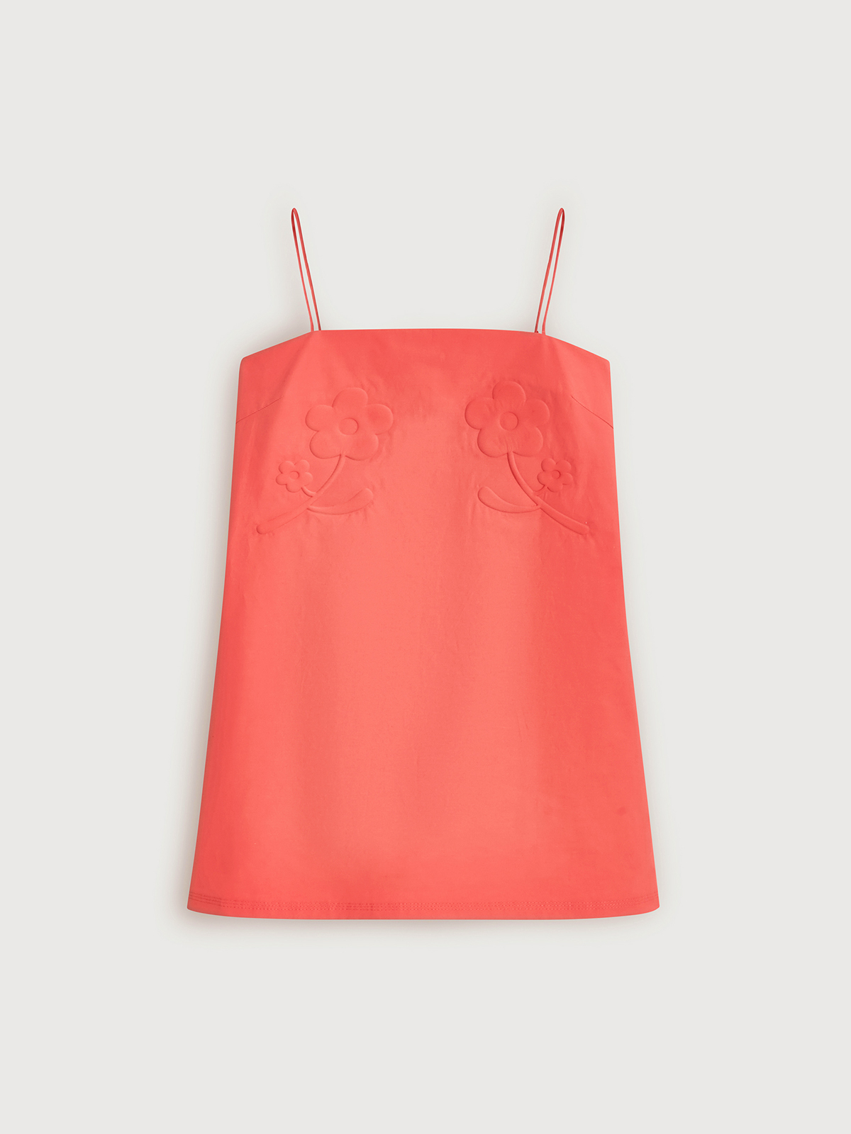 [5/22 예약배송] 3D FLOWER EMBOSSED MINI DRESS_CRIMSON RED