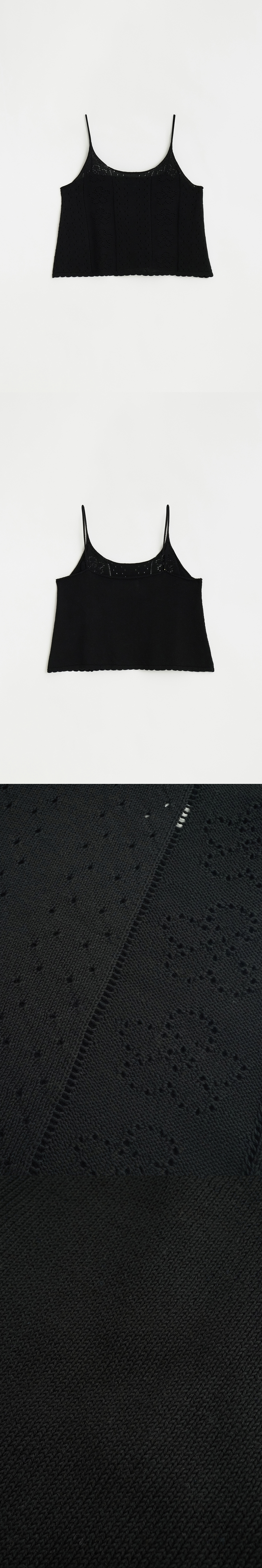 [5/22 예약배송] POINTELLE KNIT SLEEVELESS TOP_SOFT BLACK