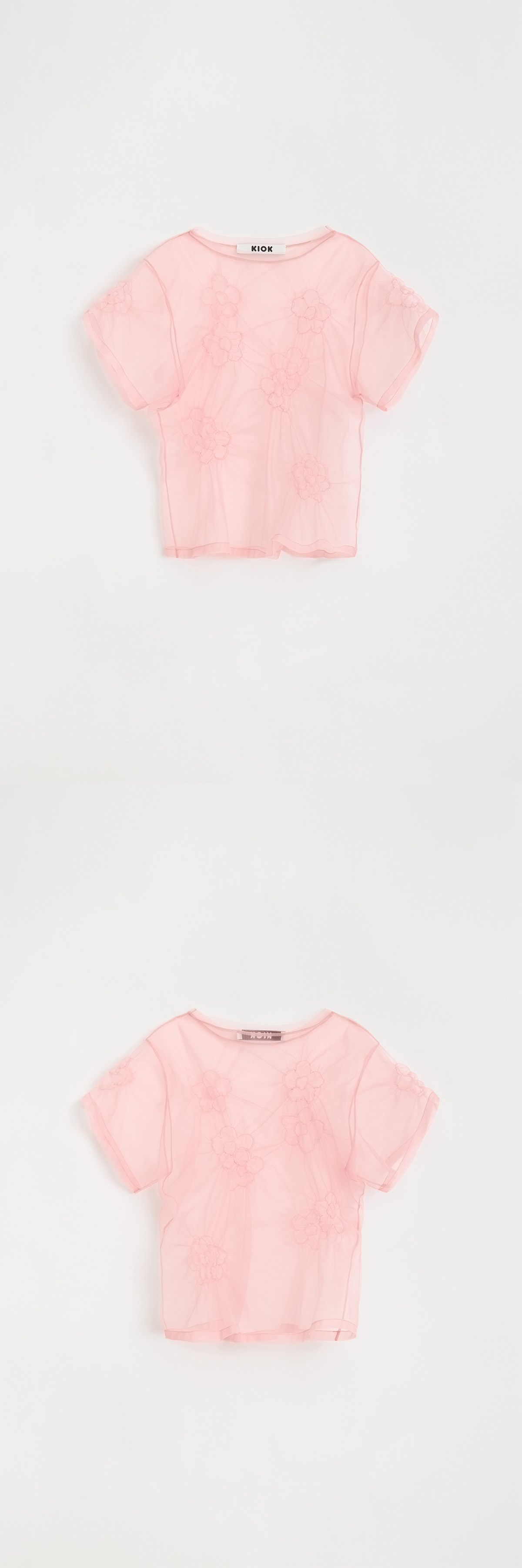 [5/22 예약배송] FLOWER EMBROIDERY TULLE T-SHIRT_SOFT PINK